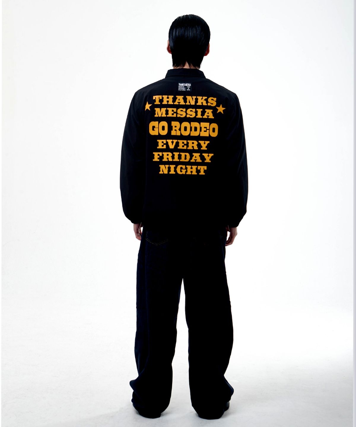 땡스메시아(THANKS MESSIA) GO RODEO COACH JACKET-BLACK