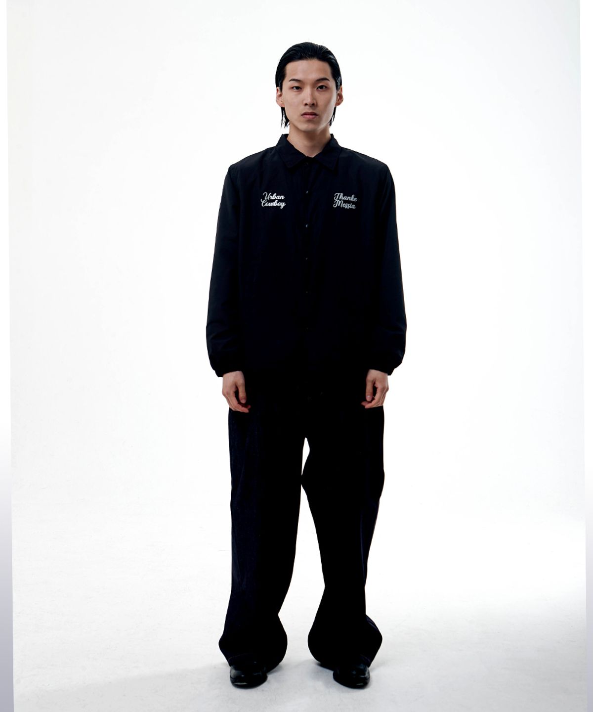 땡스메시아(THANKS MESSIA) SOUTH COAST COACH JACKET-BLACK