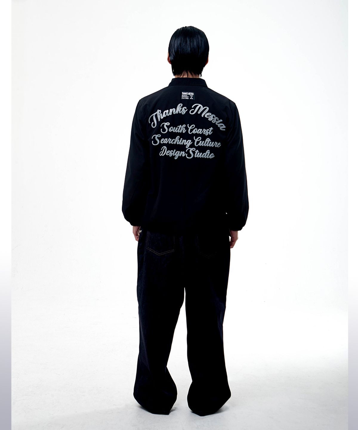 땡스메시아(THANKS MESSIA) SOUTH COAST COACH JACKET-BLACK