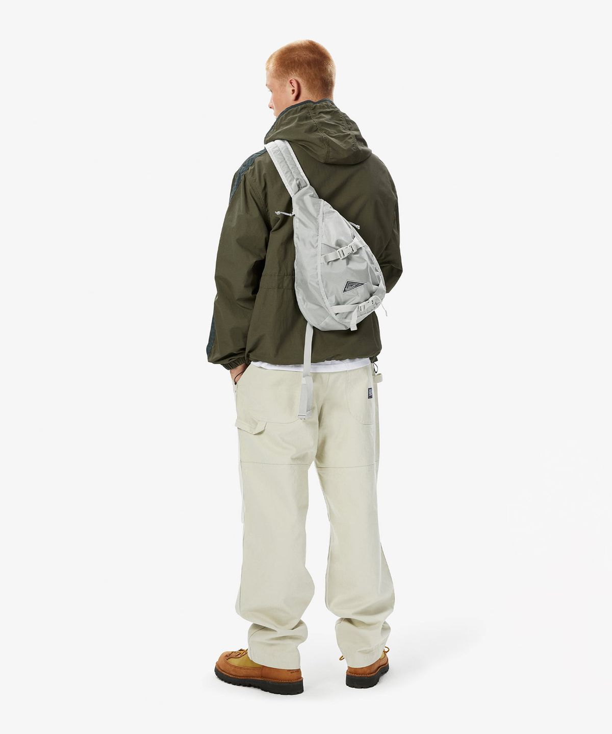 디스이즈네버댓(THISISNEVERTHAT) Washed Nylon Sling Bag Cream
