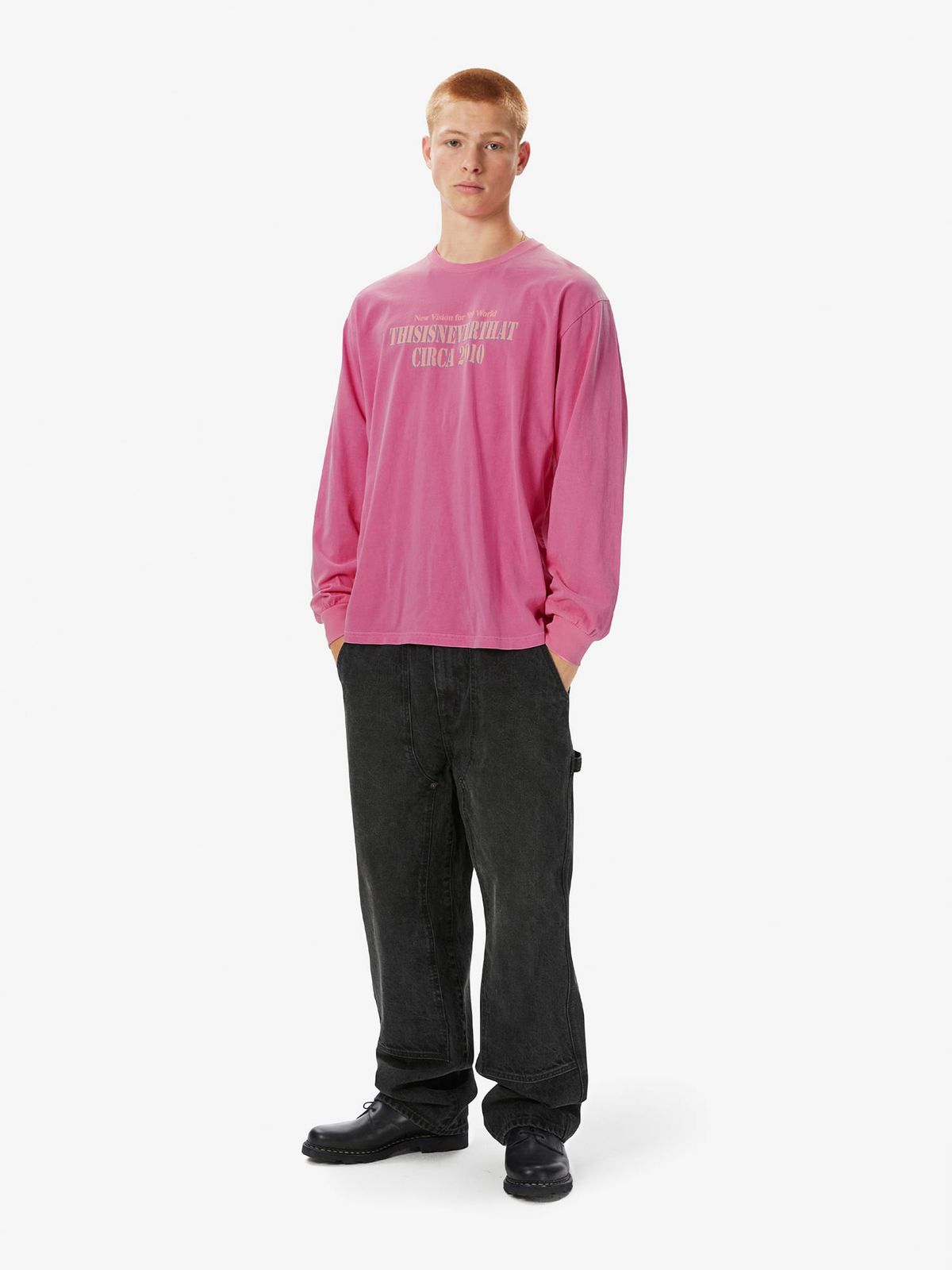 디스이즈네버댓(THISISNEVERTHAT) Basketball Hoop L/S Tee Taffy