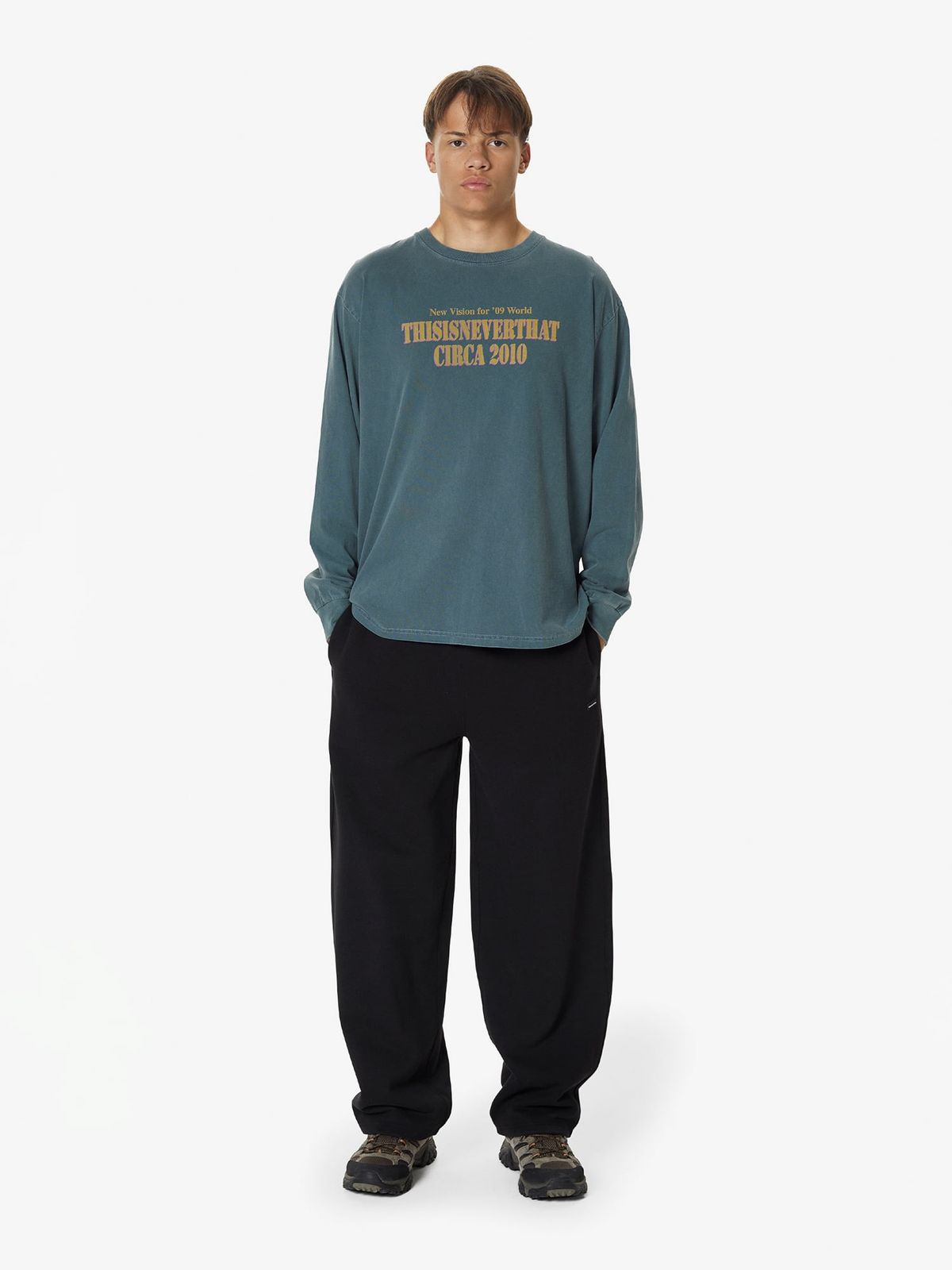 디스이즈네버댓(THISISNEVERTHAT) Basketball Hoop L/S Tee Navy
