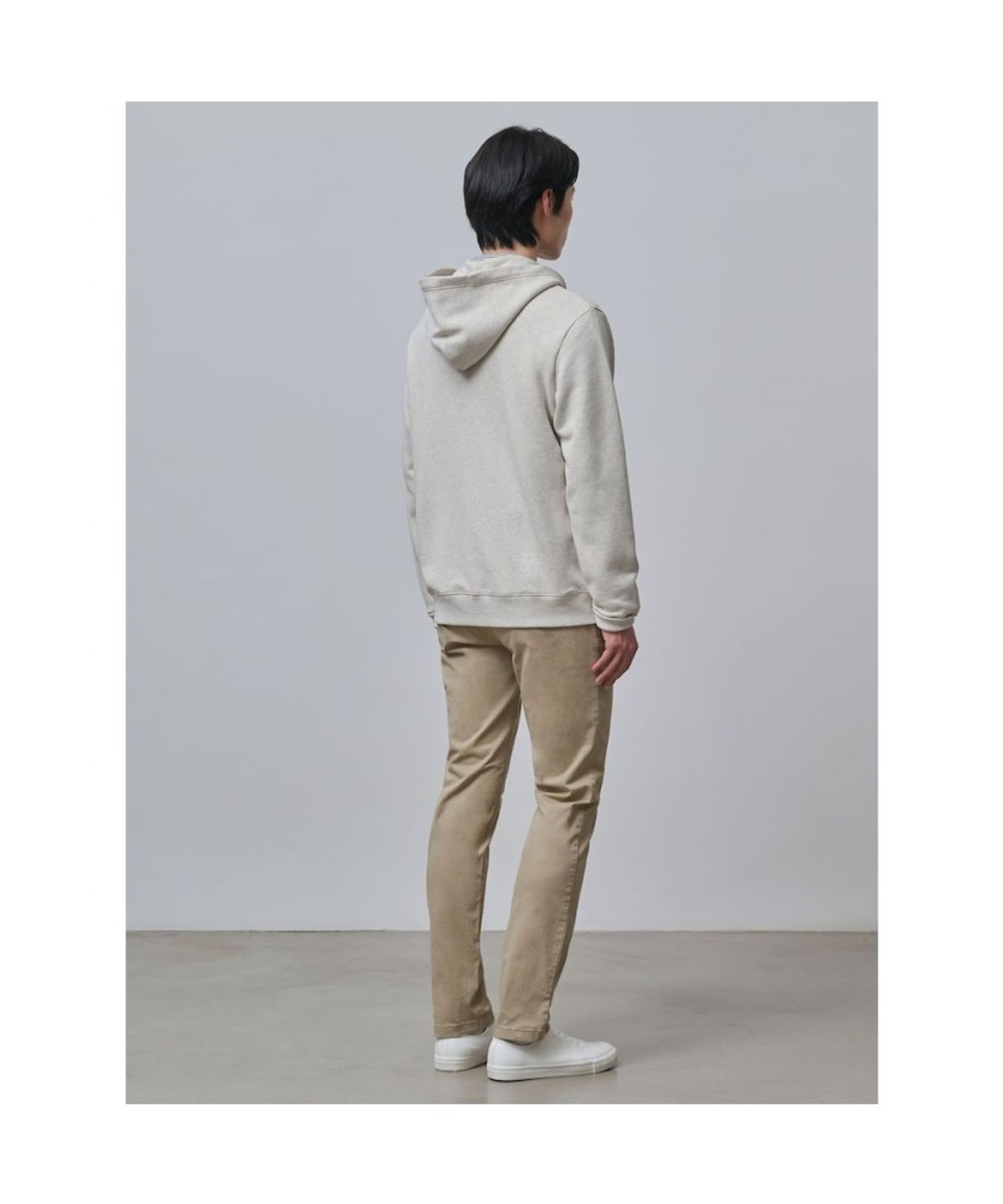 빈폴 멘(BEANPOLE MEN) 후디 집업 스웨트 셔츠  아이보리 (BC4841C070)
