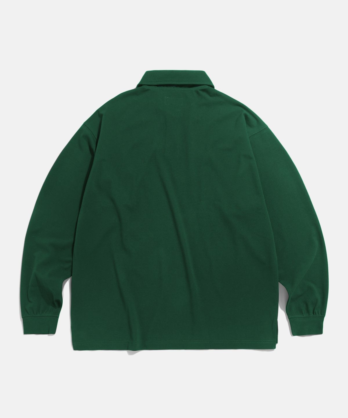 에스피오나지(ESPIONAGE) Over LS Pique Polo Shirt Forest