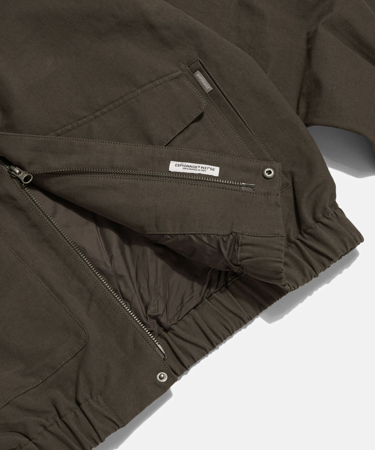 에스피오나지(ESPIONAGE) Flight Bomber Jacket Dark Mocha