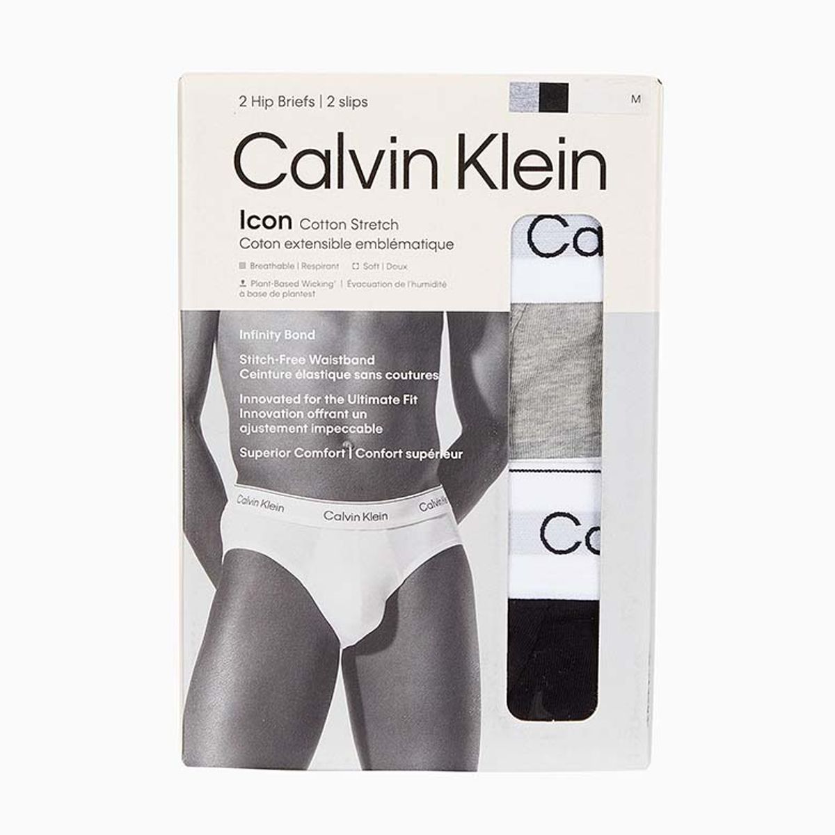 캘빈클라인 언더웨어(CALVIN KLEIN UNDERWEAR) 남성 아이콘 코튼 스트레치 2PK 힙브리프 멀티_NB4387UJH