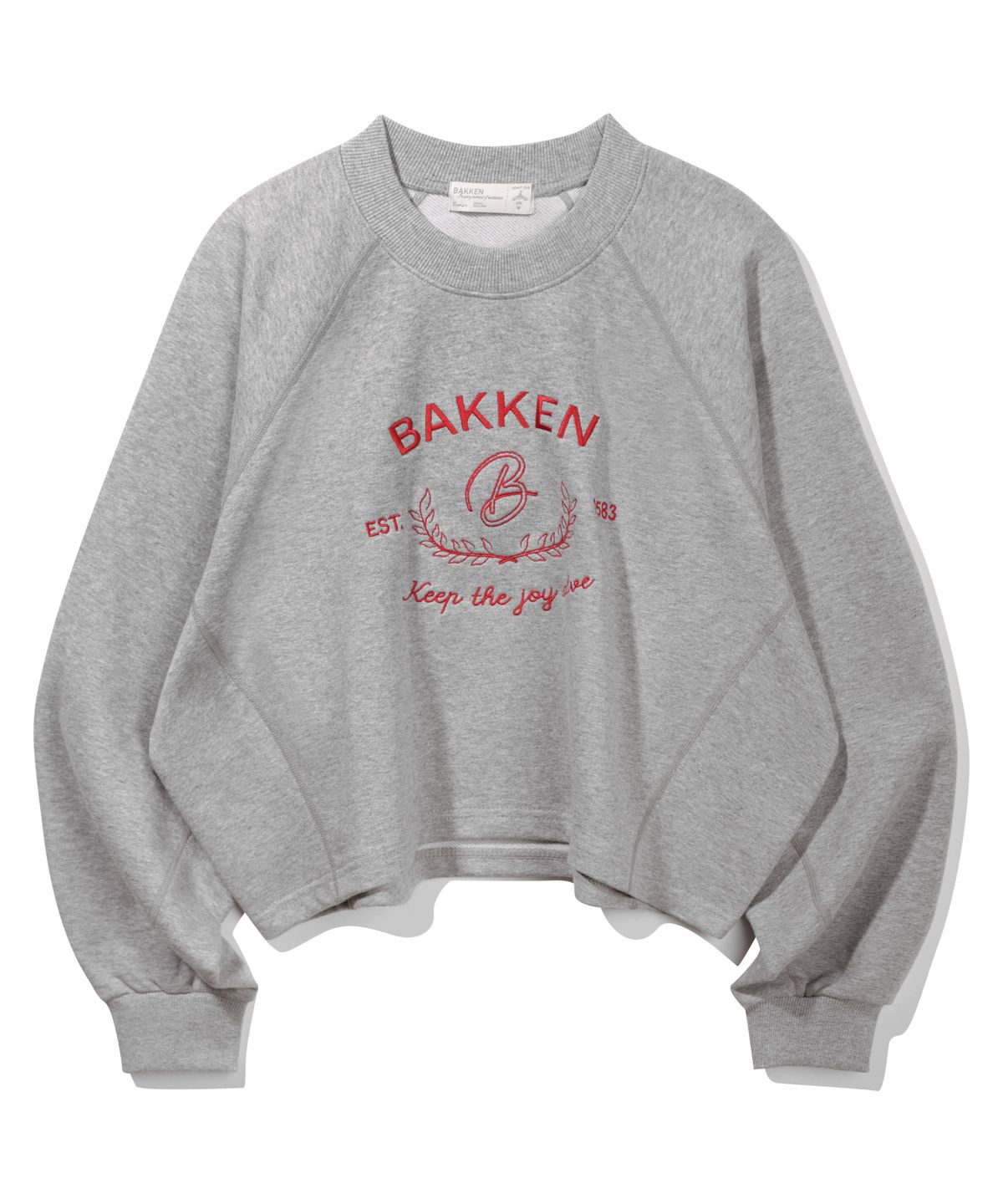 바켄(BAKKEN) Signature Logo Semi Crop 티셔츠 BK4998_그레이