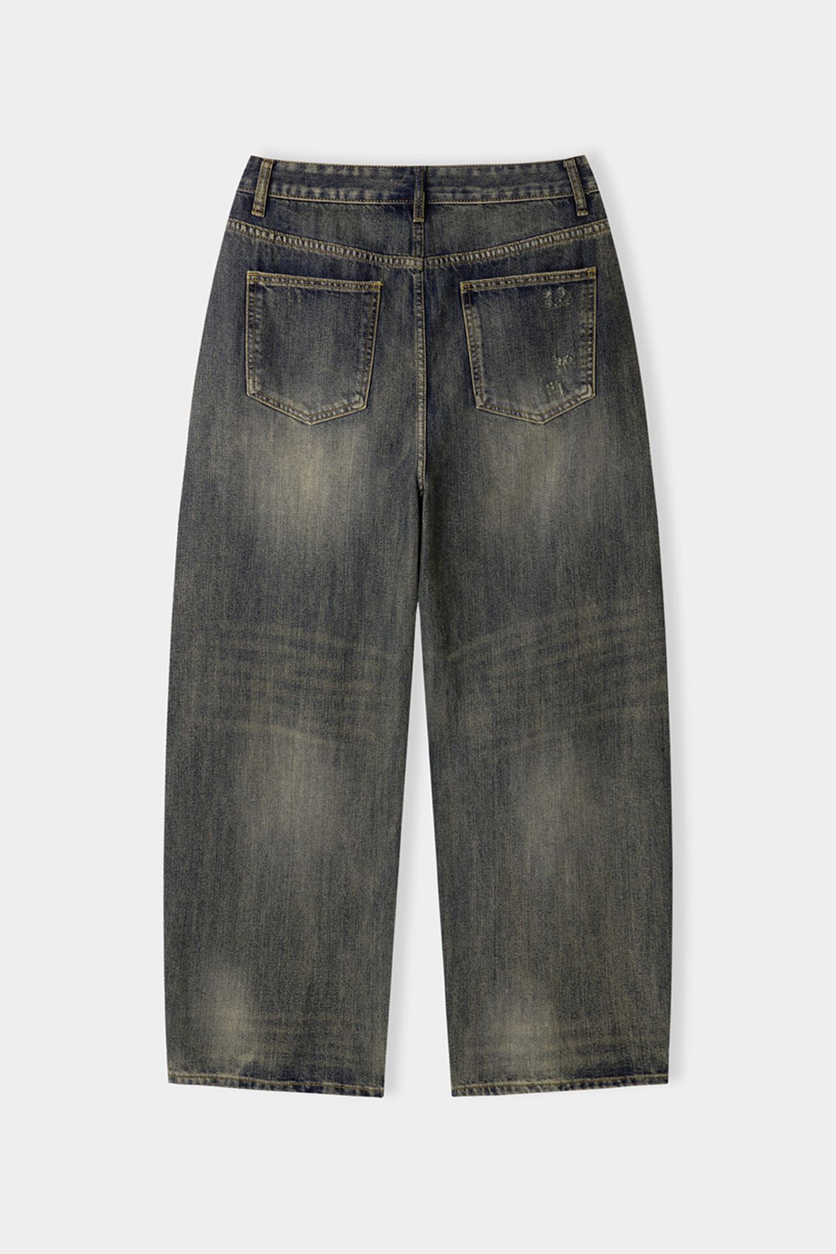MUSINSA | ANOLORCODE Damaged washed denim pants (Jin blue)