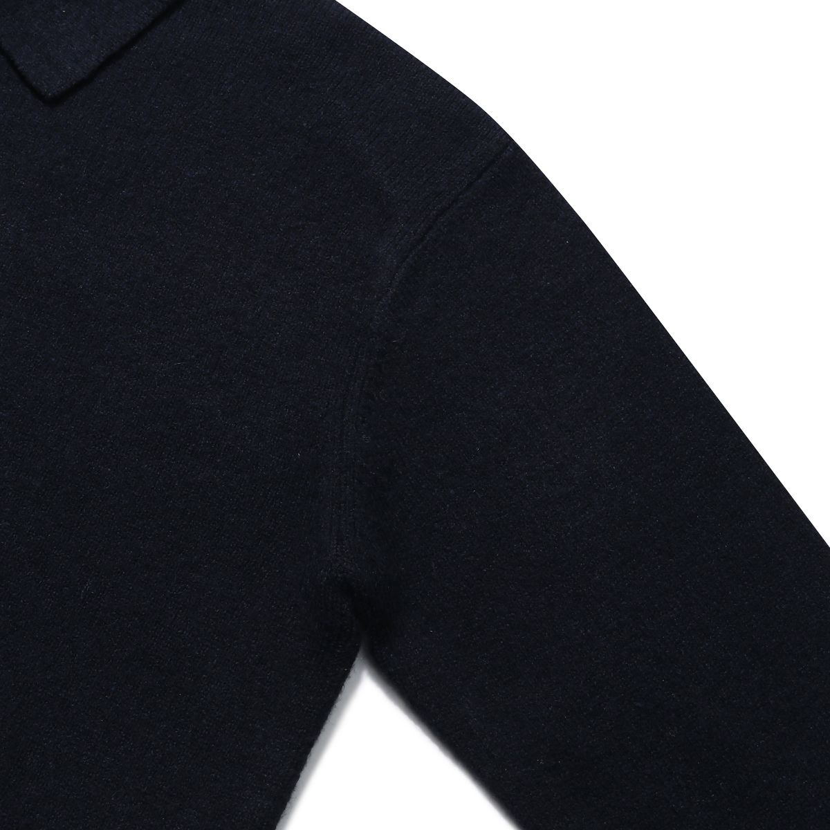 르뎁트(LEDEPT) 워셔블 하프 집업 카라 니트 [네이비]