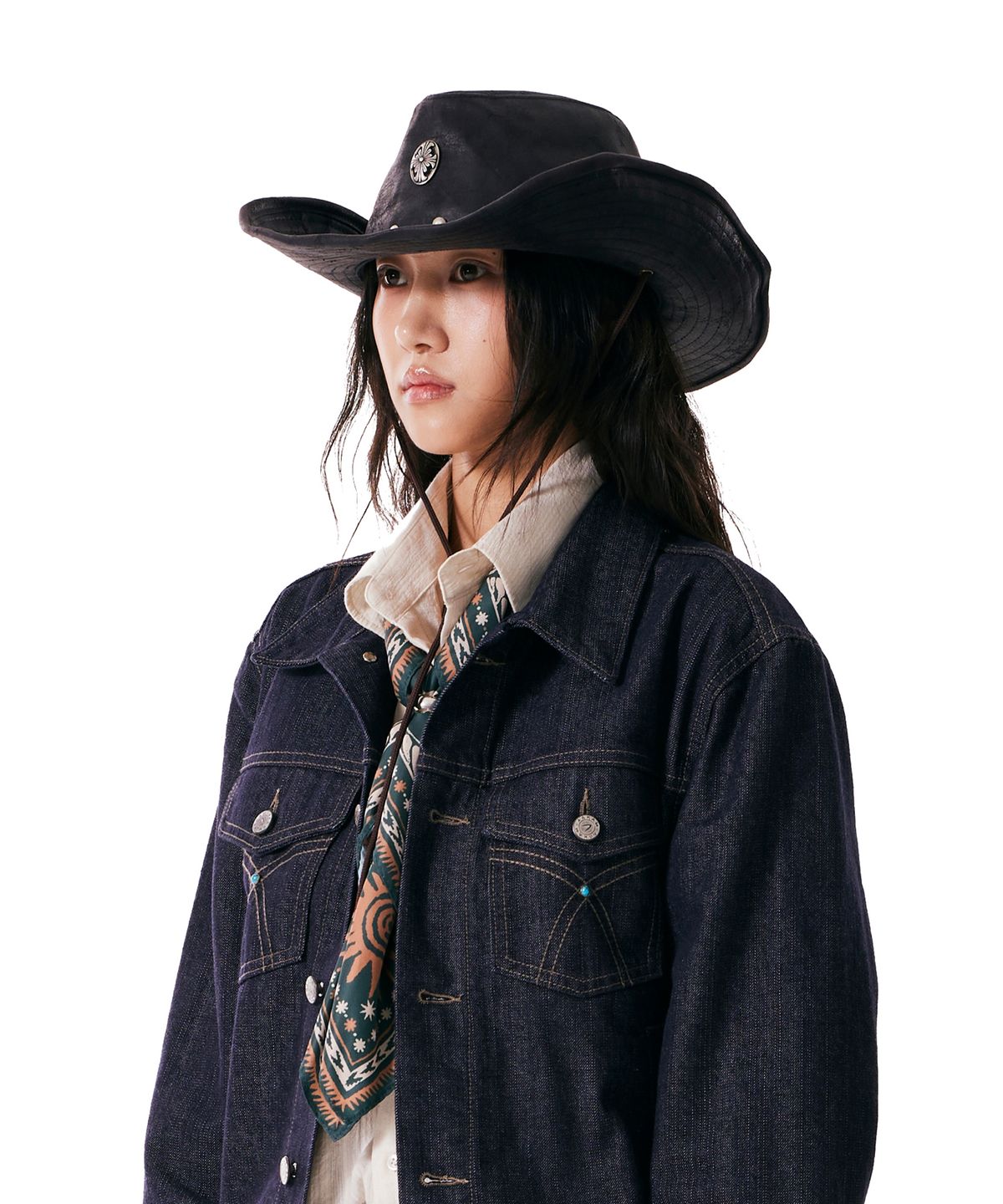 아캄(AAKAM) Western Sun Printed Scarf (Green)