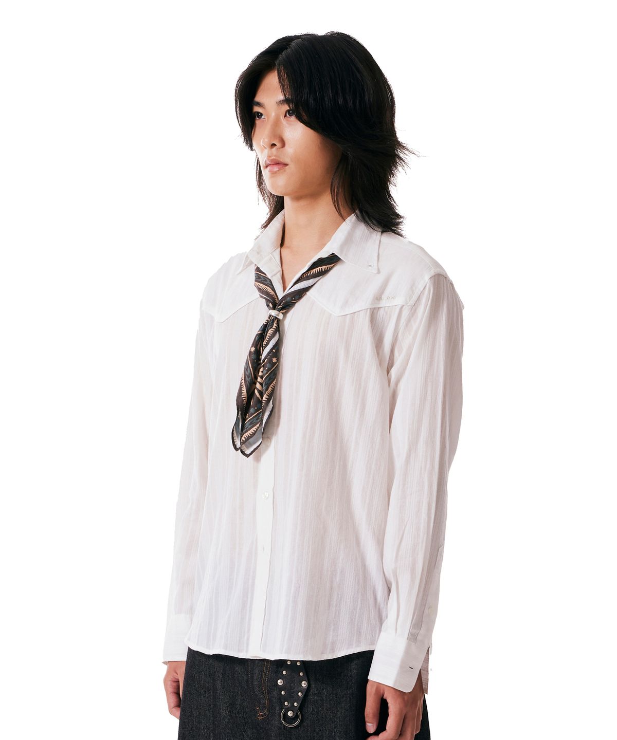 아캄(AAKAM) Western Sun Printed Scarf (Brown)
