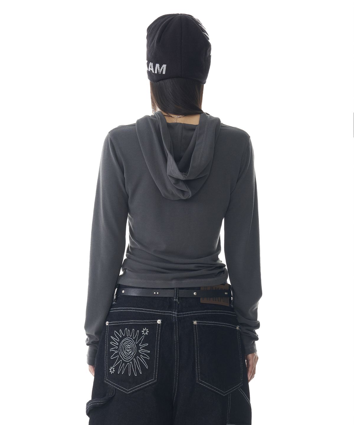 아캄(AAKAM) Western Studded Leather Belt (Black)
