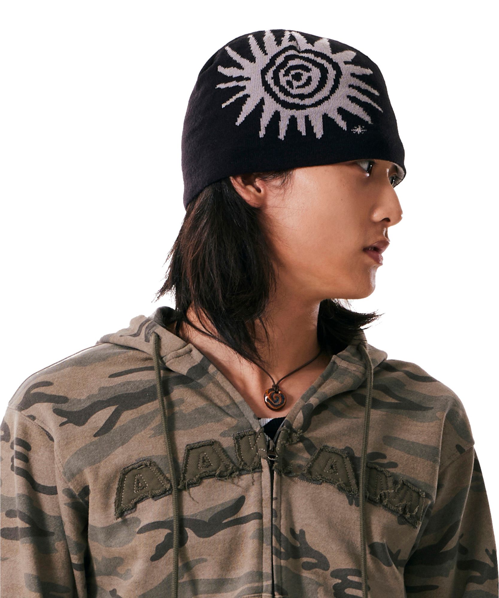 ◆AAKAM◆ Sun Jacquard Beanie Blue MUSINSA公式 | AAKAM Sun Jacquard Beanie (Black)