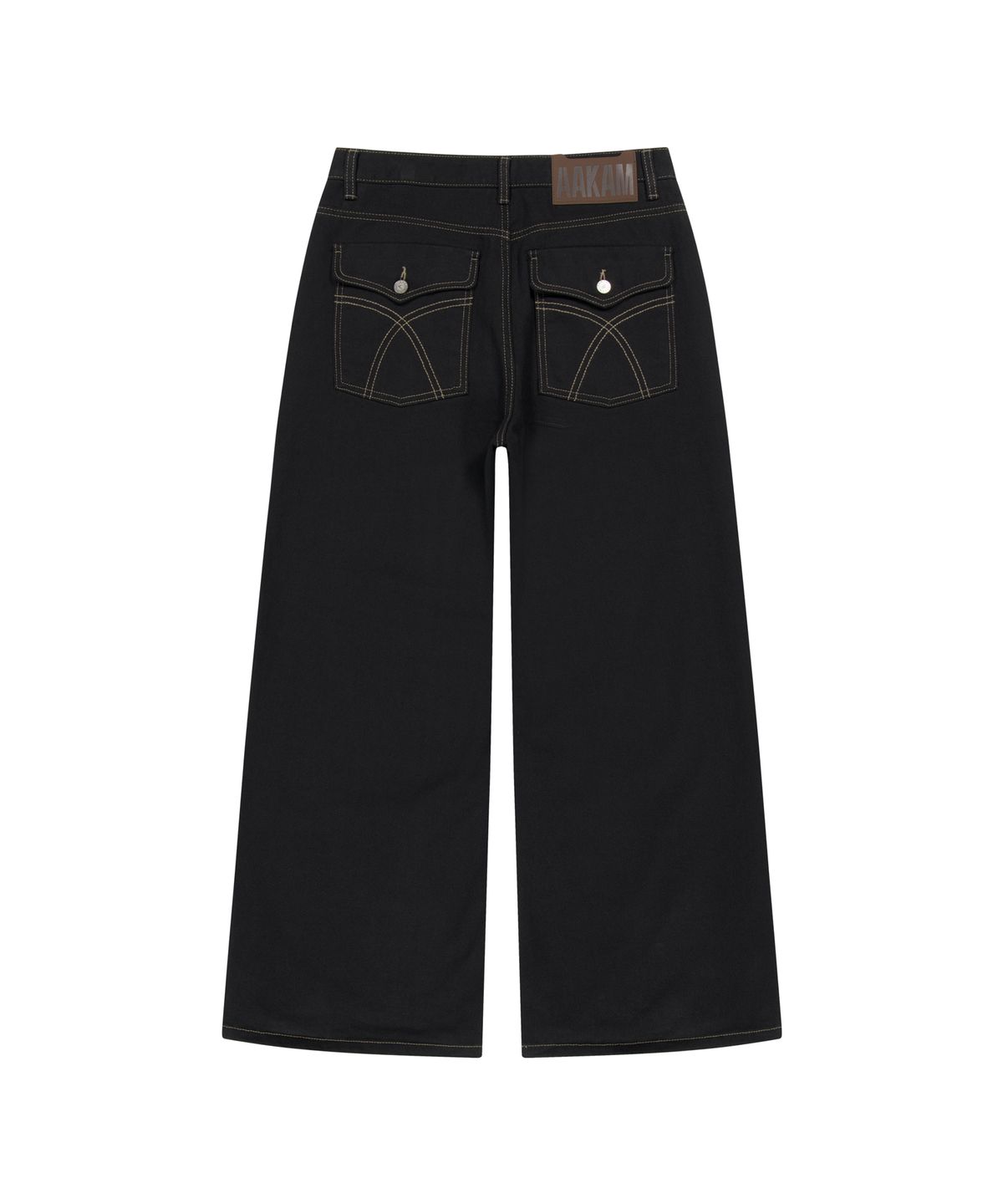 아캄(AAKAM) Western Studded Cotton Pants (Black)
