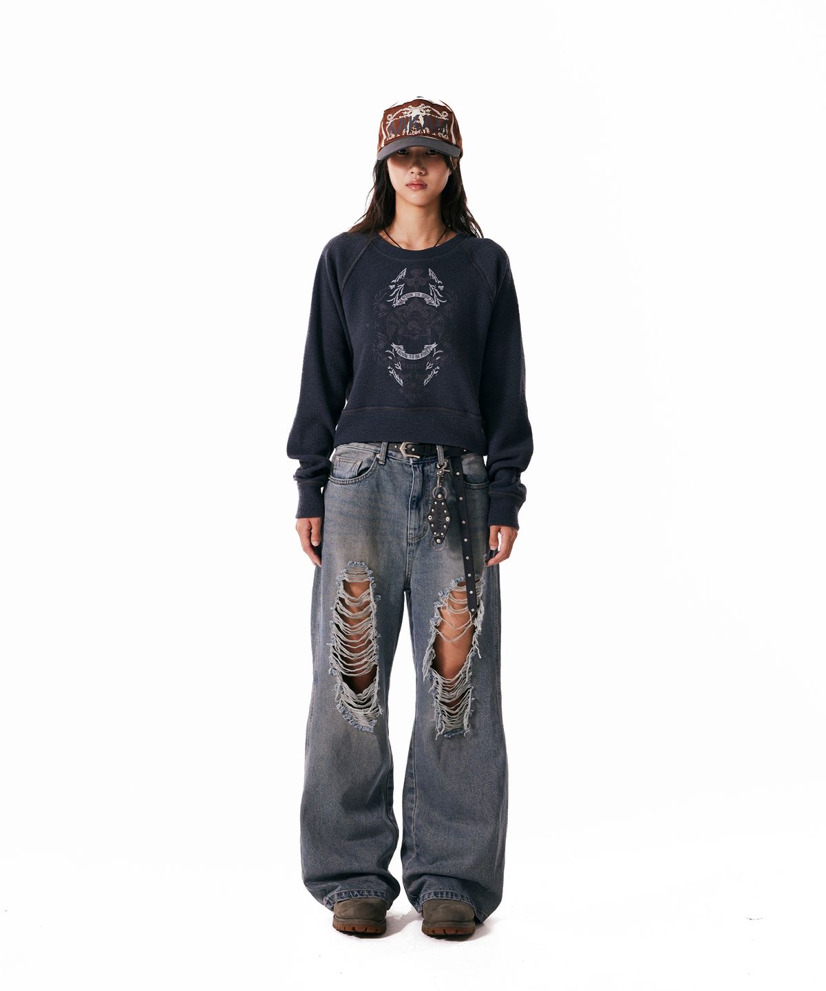 아캄(AAKAM) Eagle Printed Knit (Black)