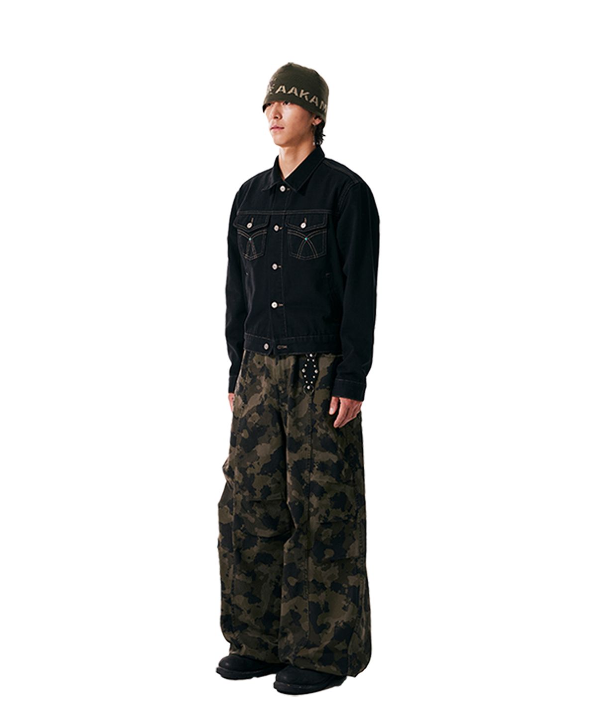아캄(AAKAM) Western Studded Cotton Jacket (Black)