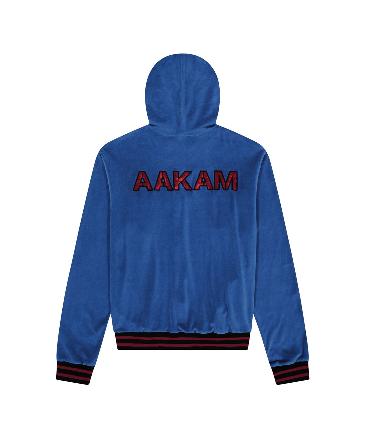 아캄(AAKAM) 98 Patch Velour Zip-Up Hoodie (Blue)