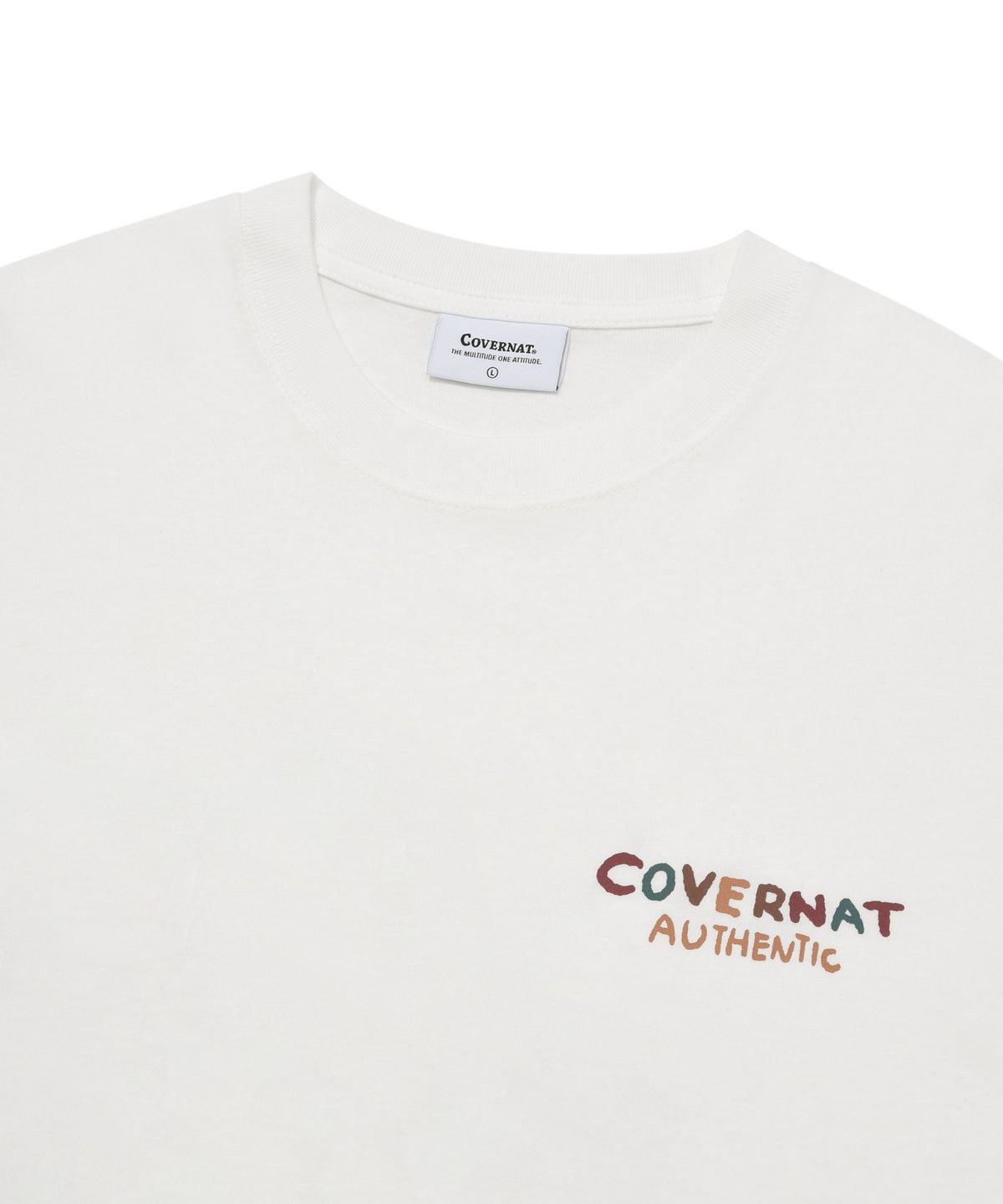 커버낫(COVERNAT) 아이슬란드 라인 그래픽 롱슬리브 화이트