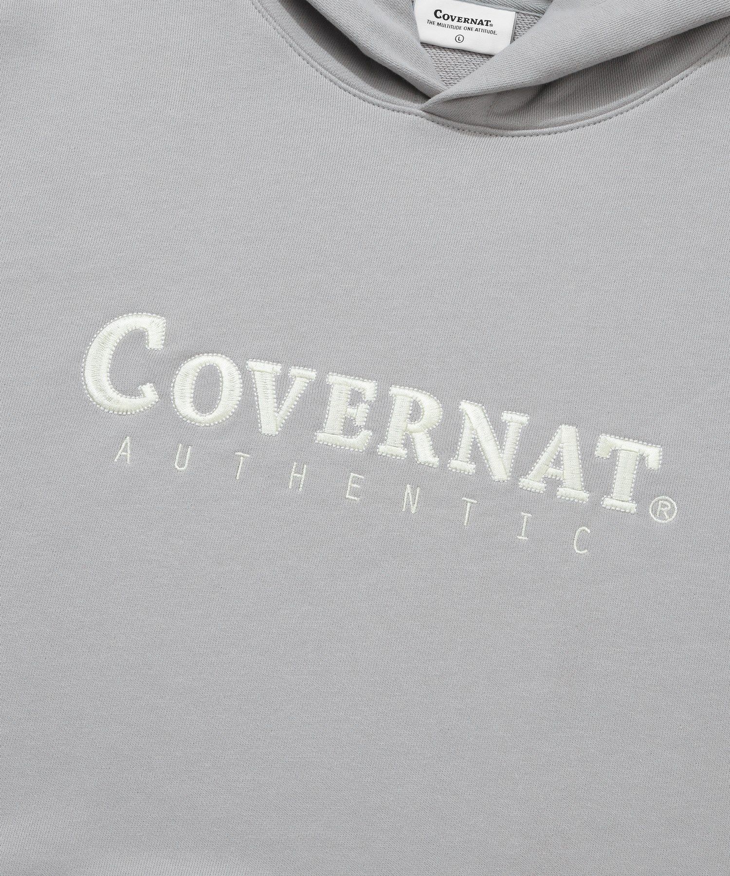 MUSINSA | COVERNAT Authentic Logo Hoodie Grey