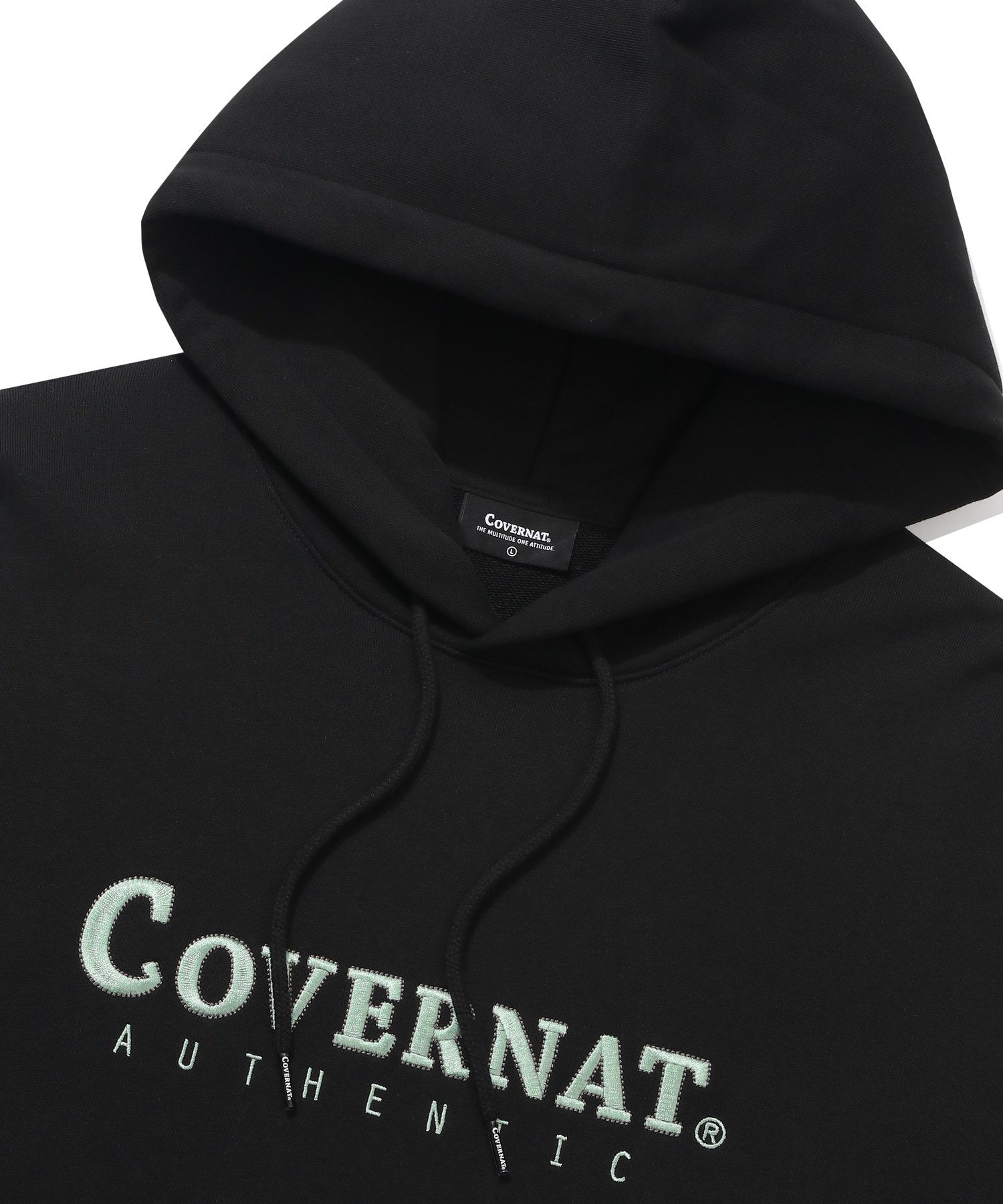 MUSINSA公式 | COVERNAT authentic logo hoodie black