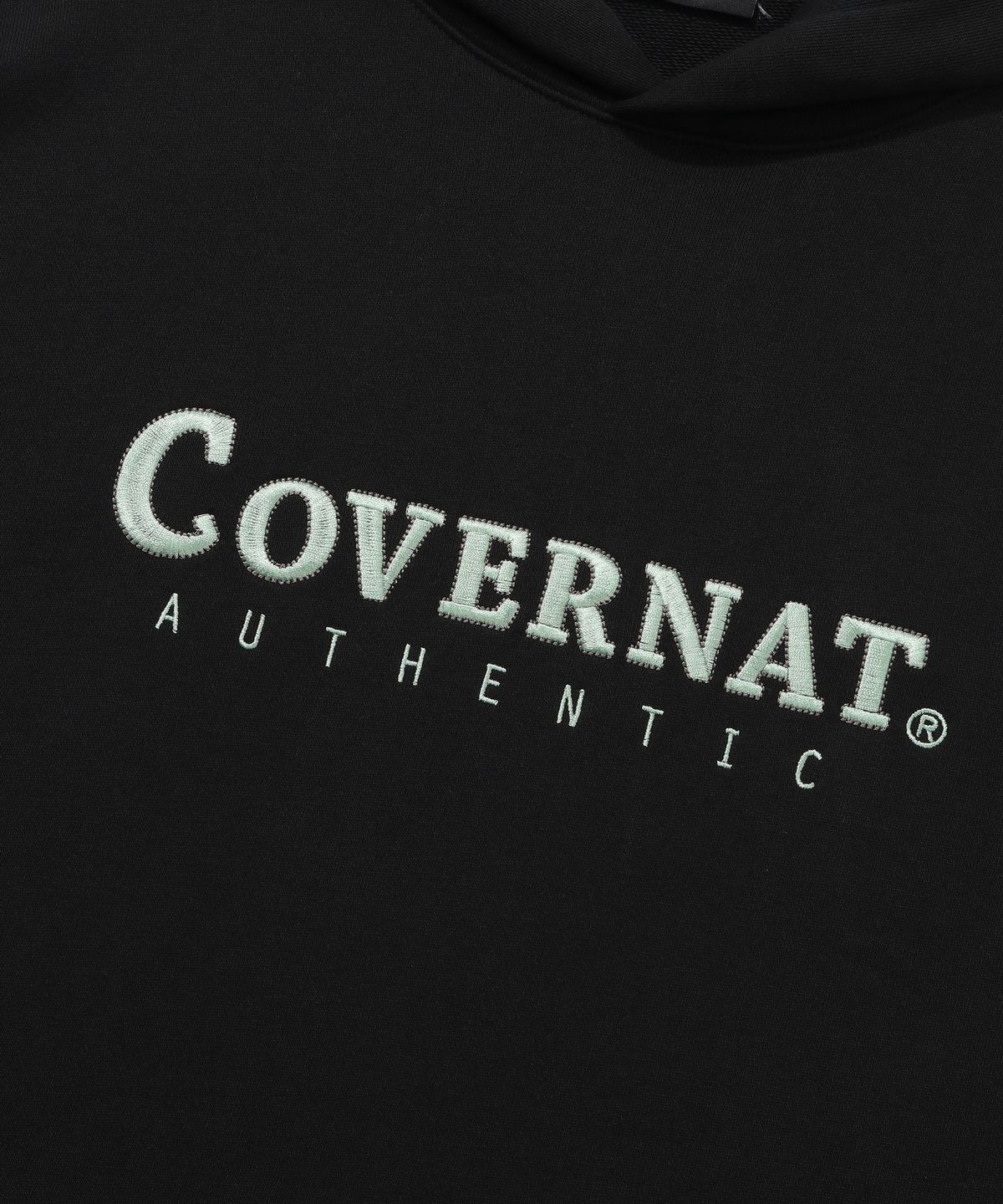 커버낫(COVERNAT) 어센틱 로고 후디 블랙