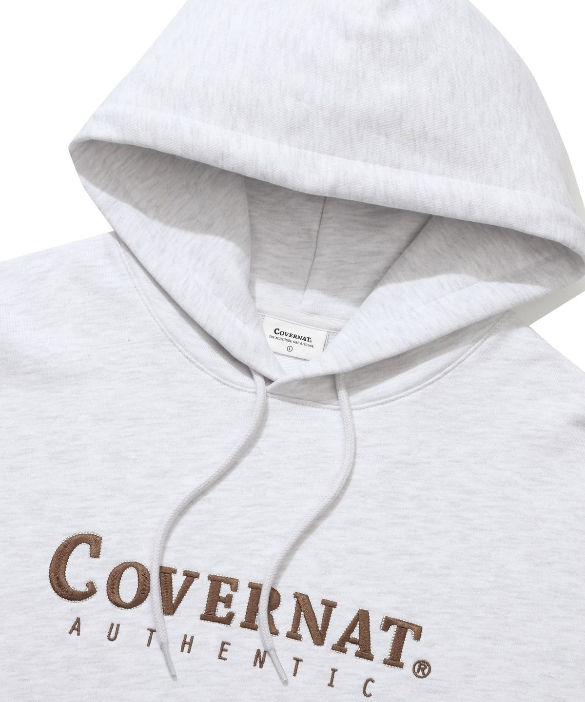 커버낫(COVERNAT) 어센틱 로고 후디 헤더 그레이