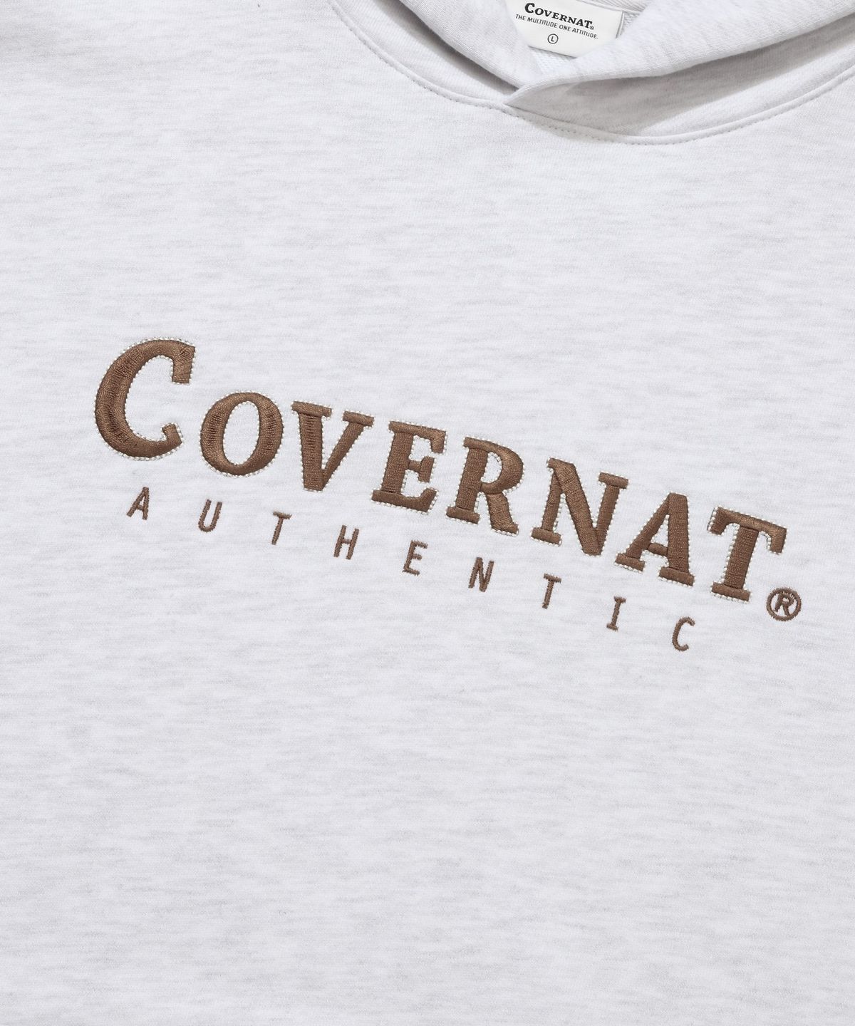 커버낫(COVERNAT) 어센틱 로고 후디 헤더 그레이