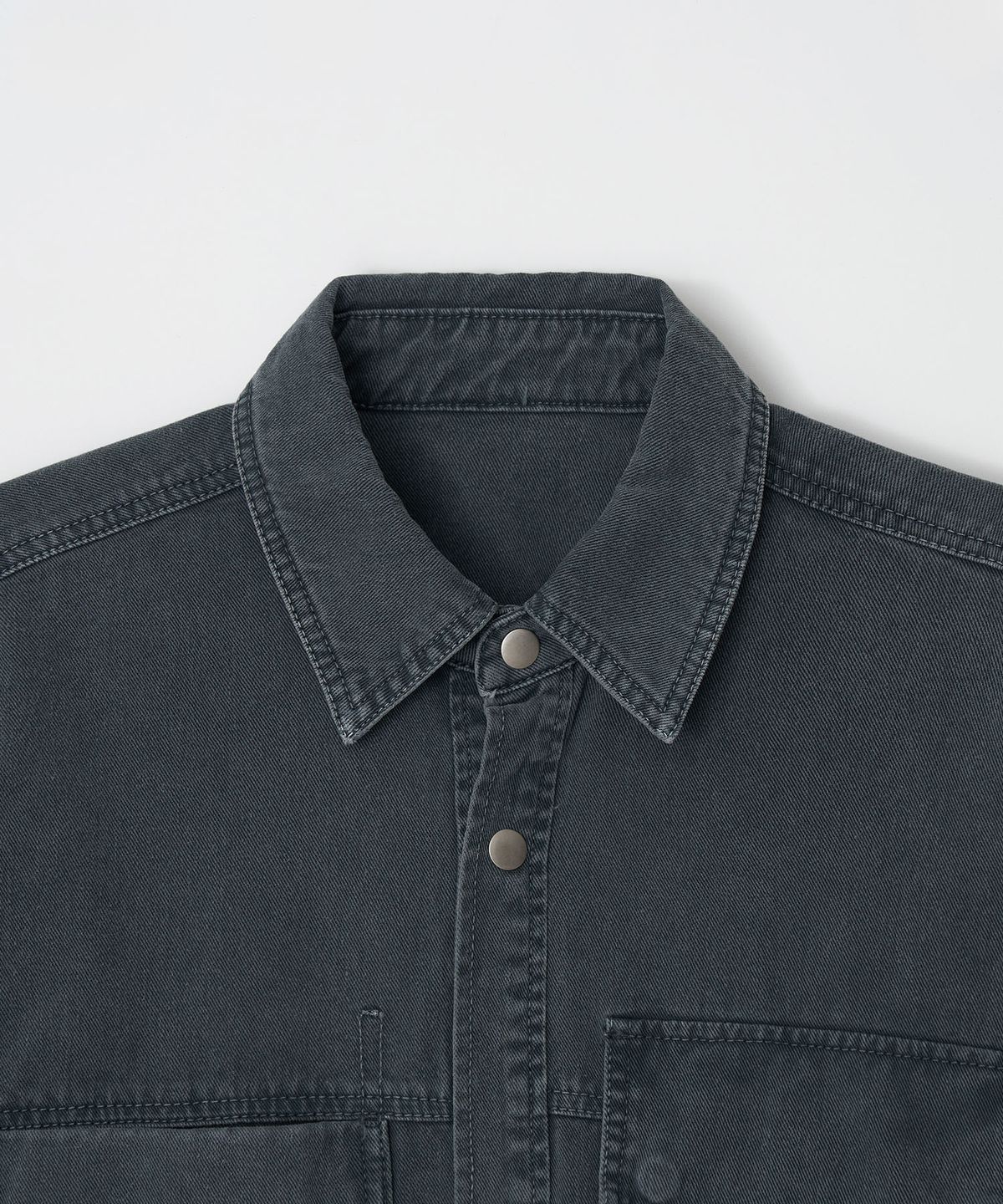 이지오(EZIO) 2 pocket denim work shirket_Khaki