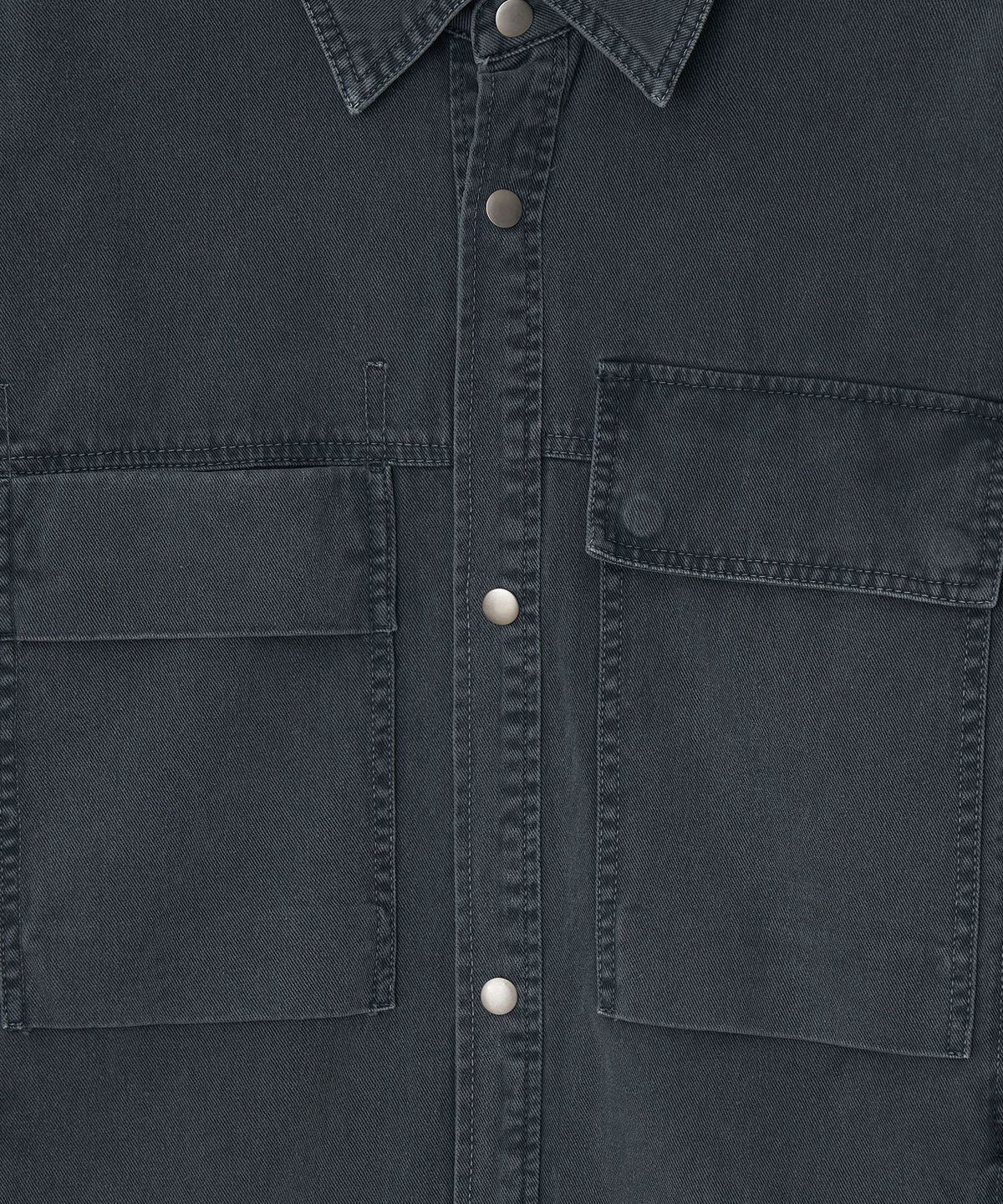 이지오(EZIO) 2 pocket denim work shirket_Khaki