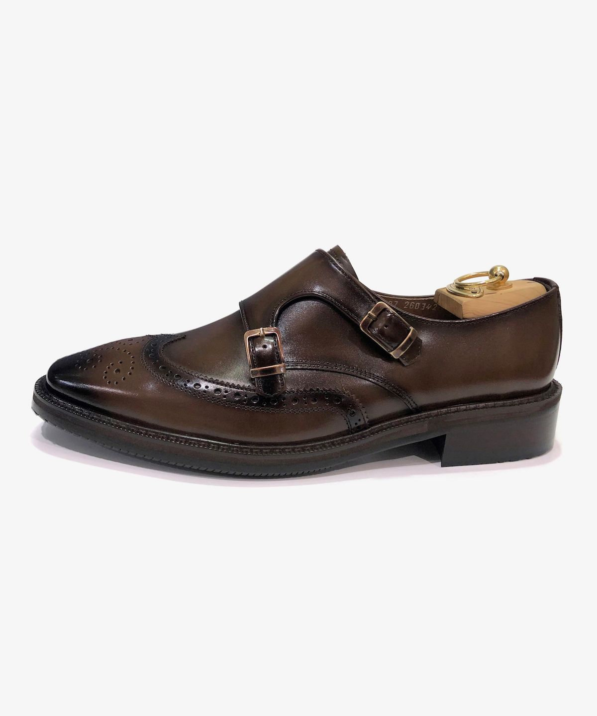 조앤슈(JOENSHOE) 던킨 클래식 더블 몽크스트랩 브라운