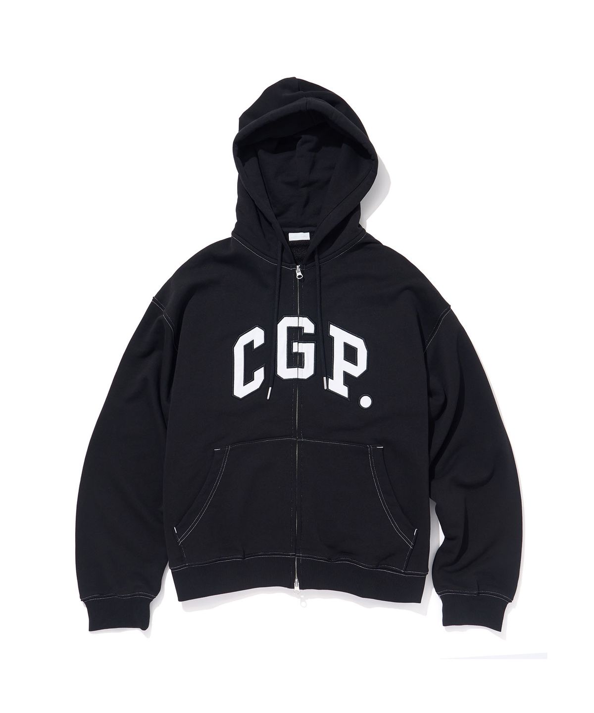 코드그라피(CGP) CGP 아치 로고 후드 집업_블랙