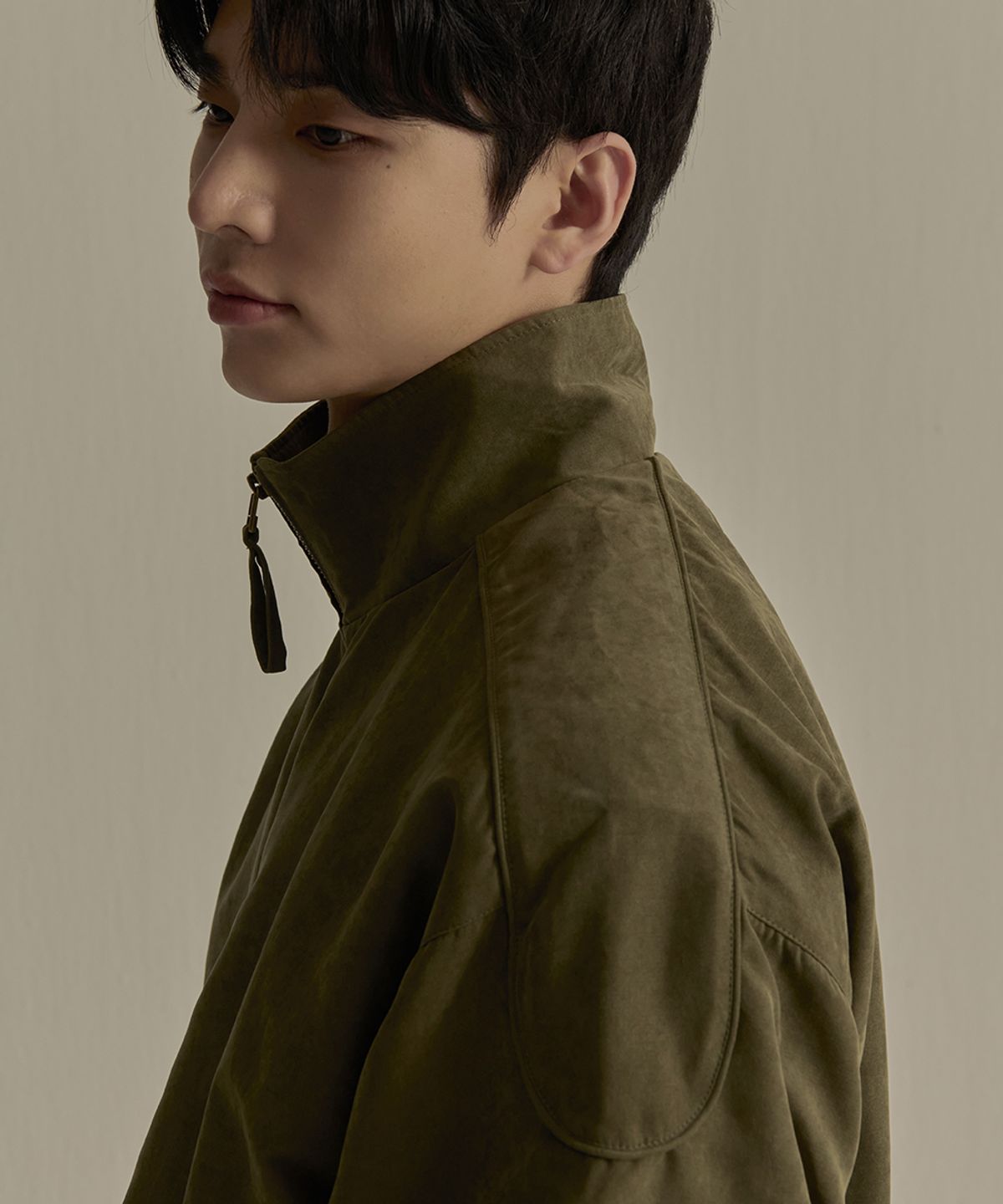 나인제트(NINEZ) 숄더패치 헤비웨이트 스웨이드 자켓 (2color)