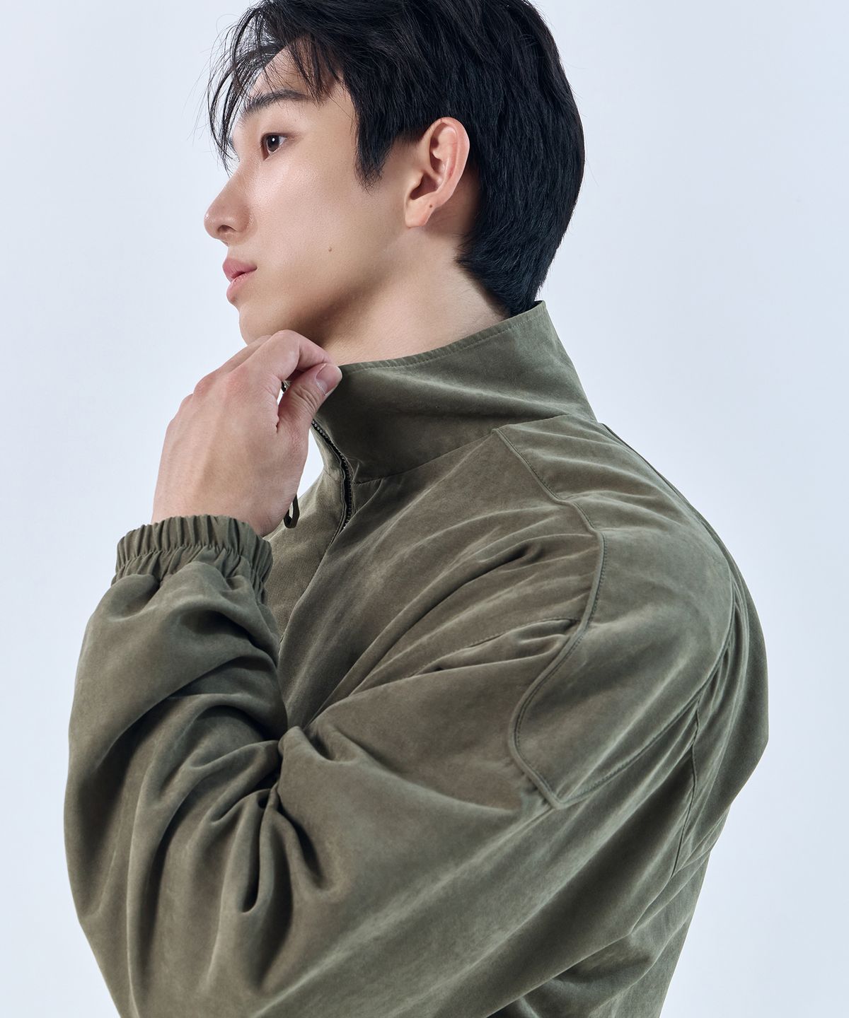 나인제트(NINEZ) 숄더패치 헤비웨이트 스웨이드 자켓 (2color)