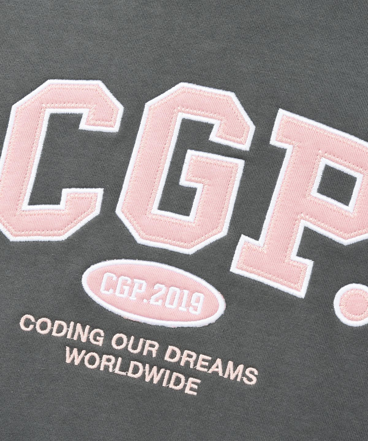 코드그라피(CGP) CGP 아치 로고 후드티_차콜