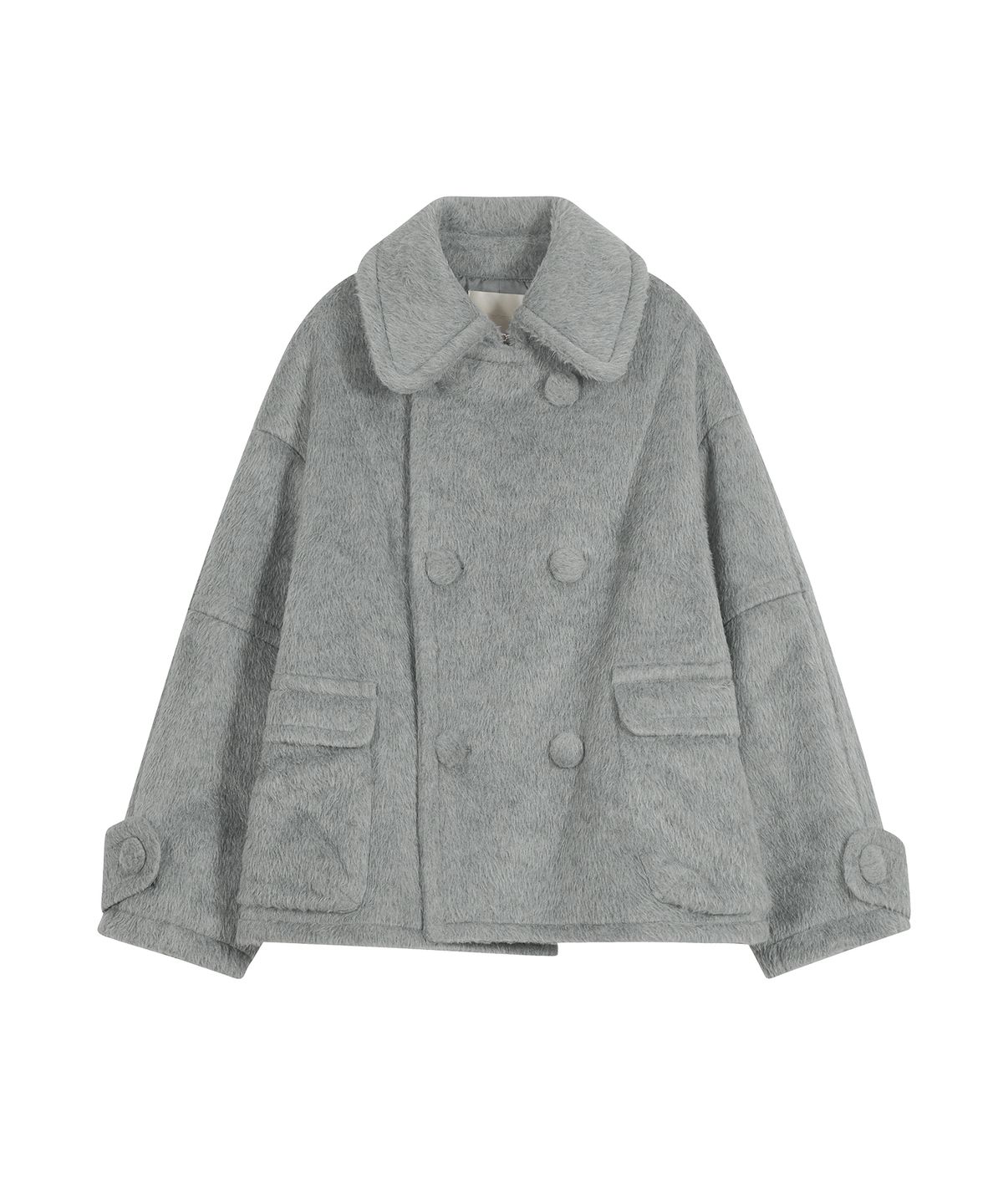 타입서비스(TYPESERVICE) Double Breasted Half Coat [Gray]