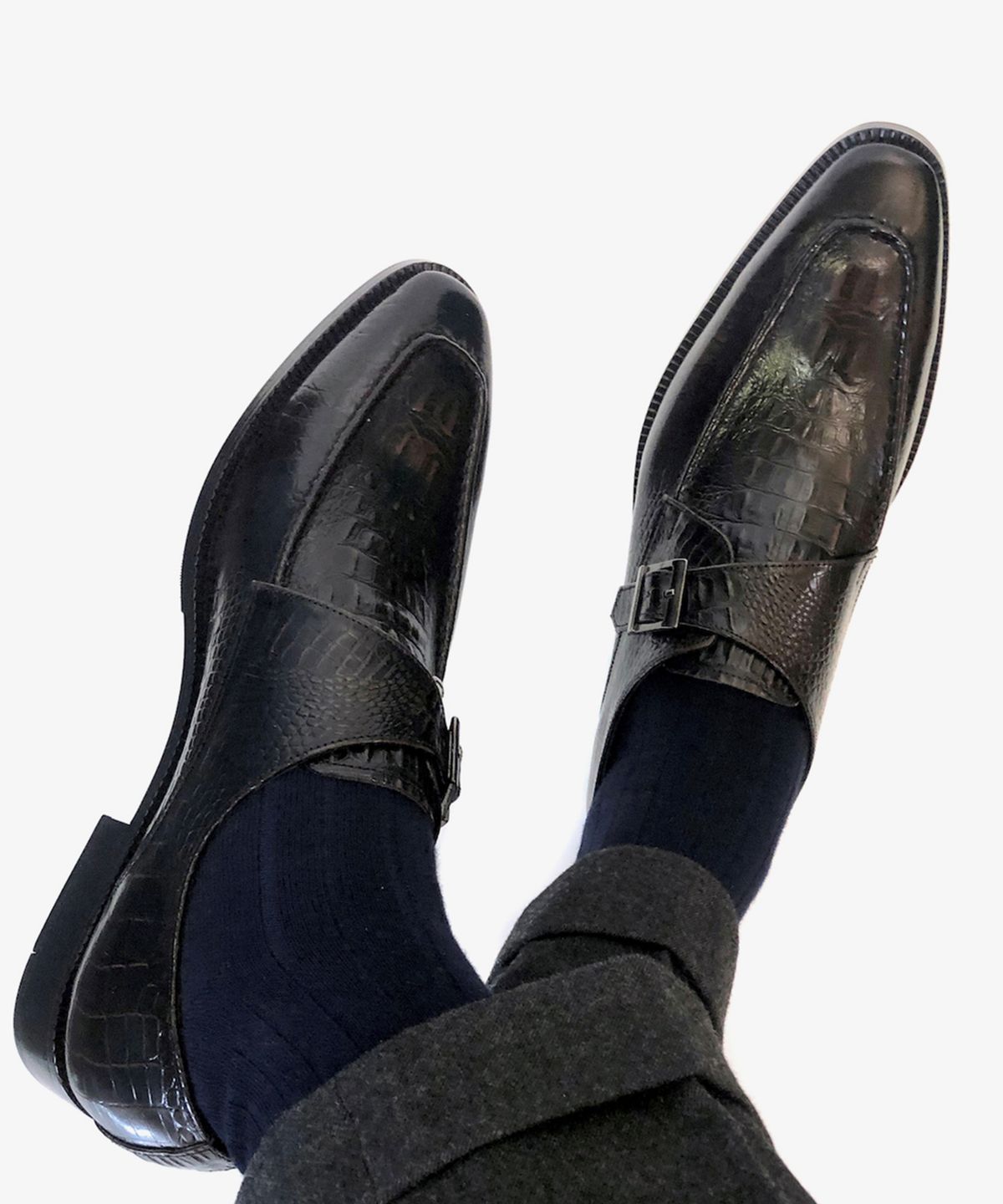 조앤슈(JOENSHOE) 놉 베이커 크로커다일 몽크스트랩