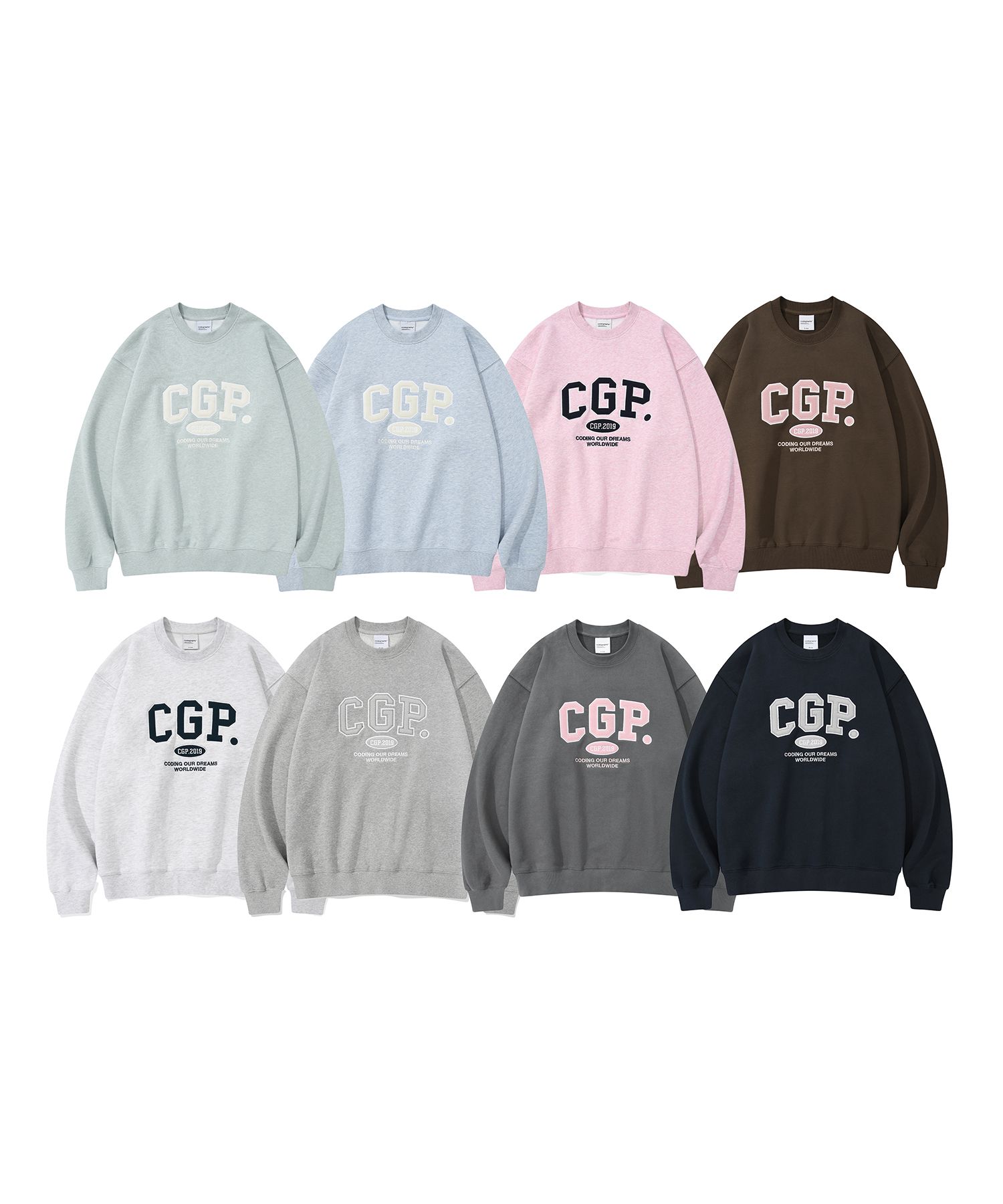 CODEGRAPHY★CGP Arch Logo Man to Man★ MUSINSA | Codegraphy CGP Arch Logo Man to Man_Pink