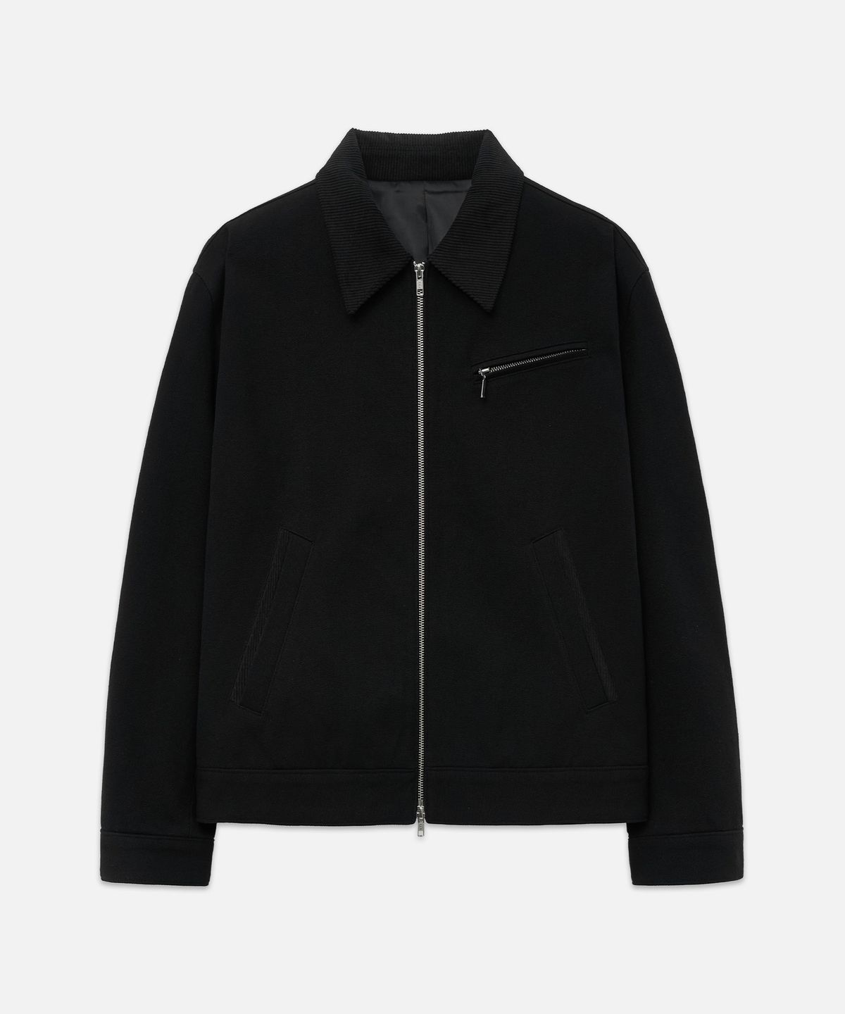 드로우핏(DRAW FIT) 콘트라스트 워크 트러커 자켓 [BLACK]
