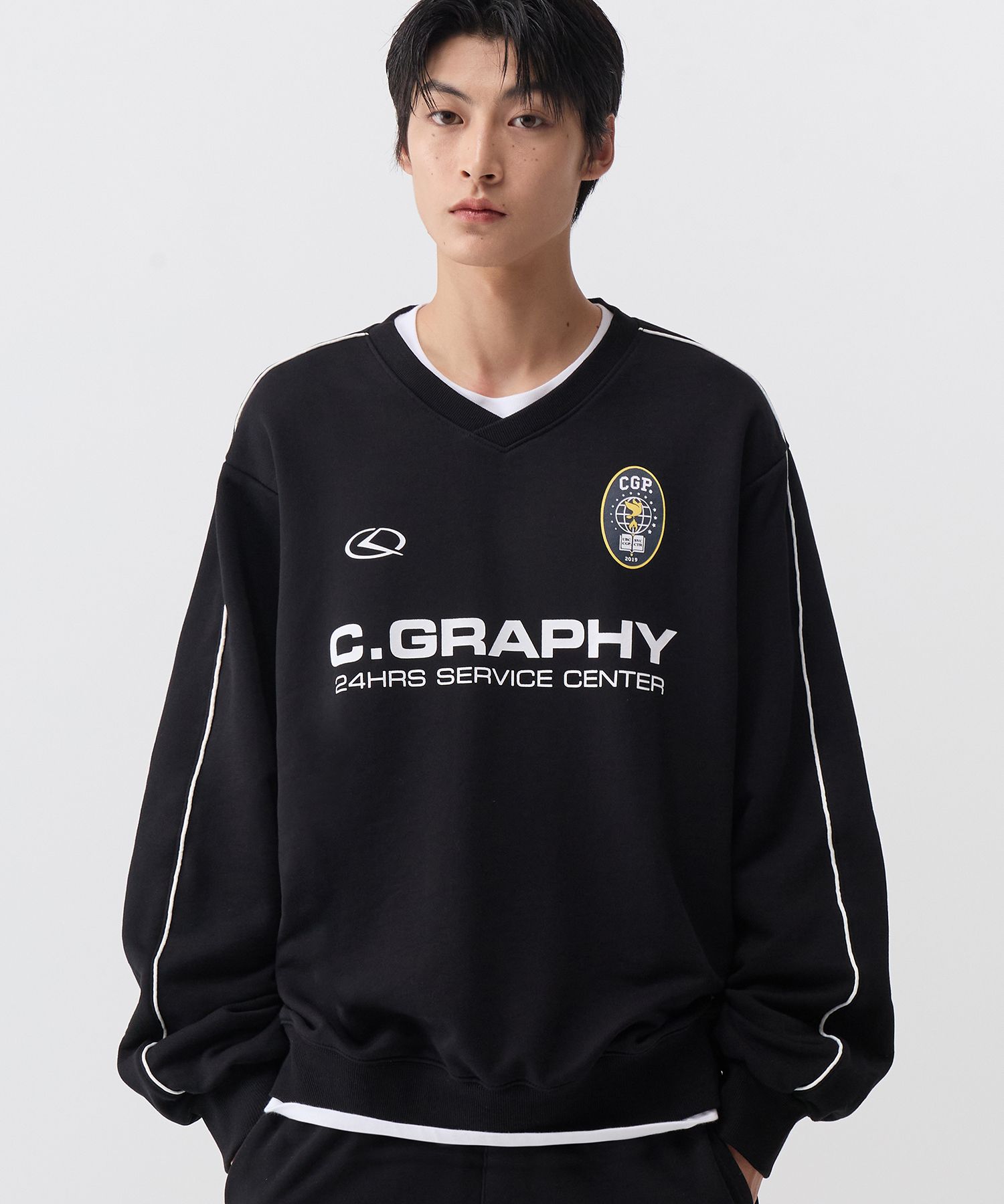 CODE GRAPHY]24H TRACK V-NECK SWEATSHIRT☆新作・24AW☆韓国