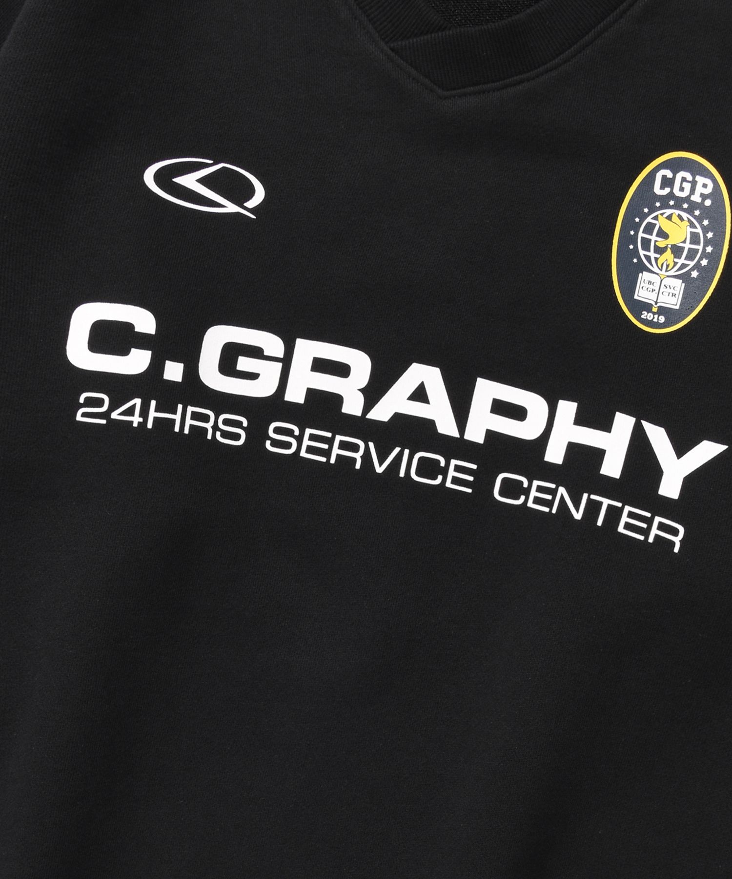MUSINSA | Codegraphy 24H Track V-neck Sweatshirt_Black