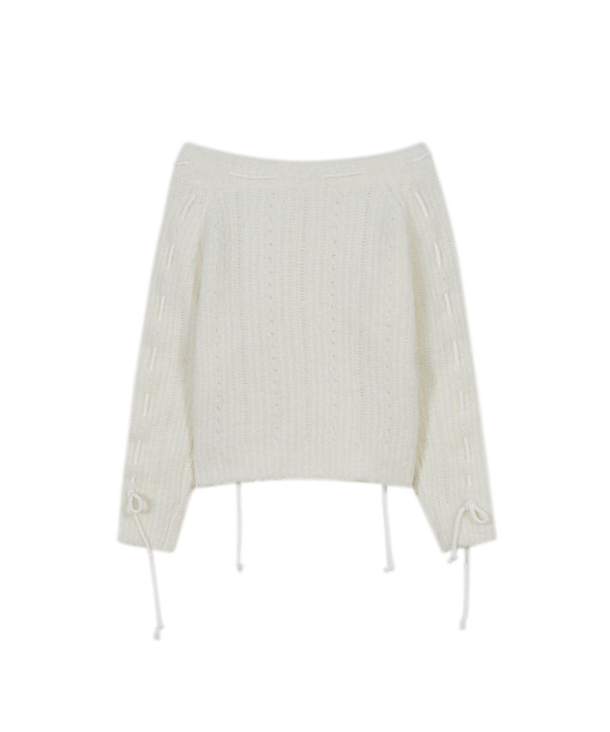 타입서비스(TYPESERVICE) Off Shoulder Strap Knit [Ivory]