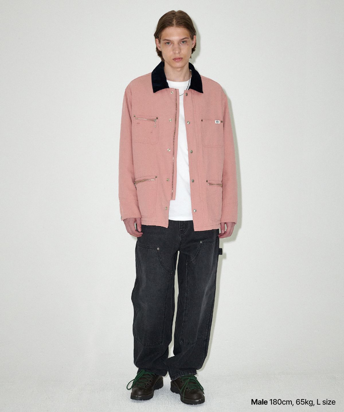 마하그리드(MAHAGRID) WASHED WORK JACKET PINK(MG2EFMJ210A)