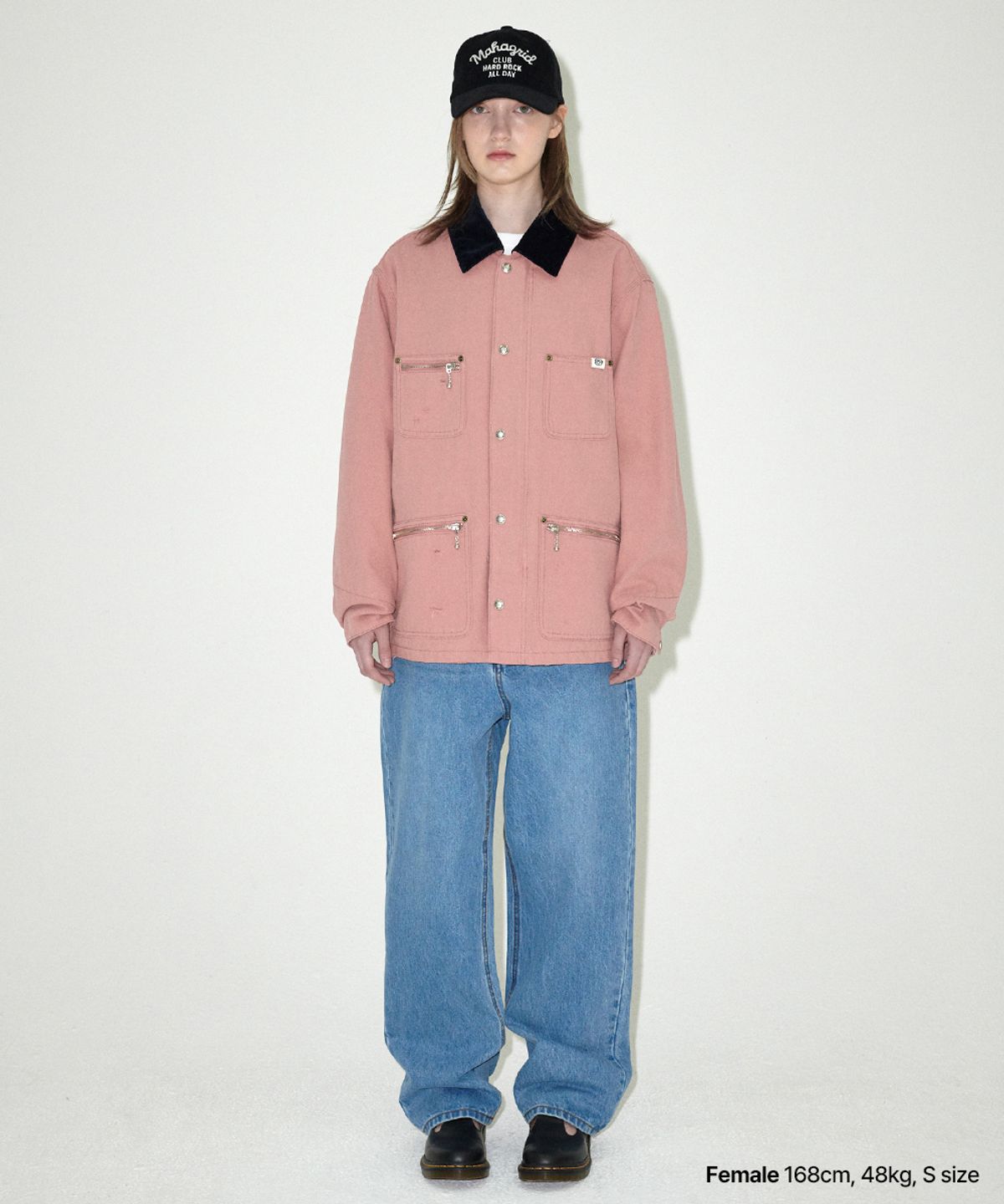 마하그리드(MAHAGRID) WASHED WORK JACKET PINK(MG2EFMJ210A)