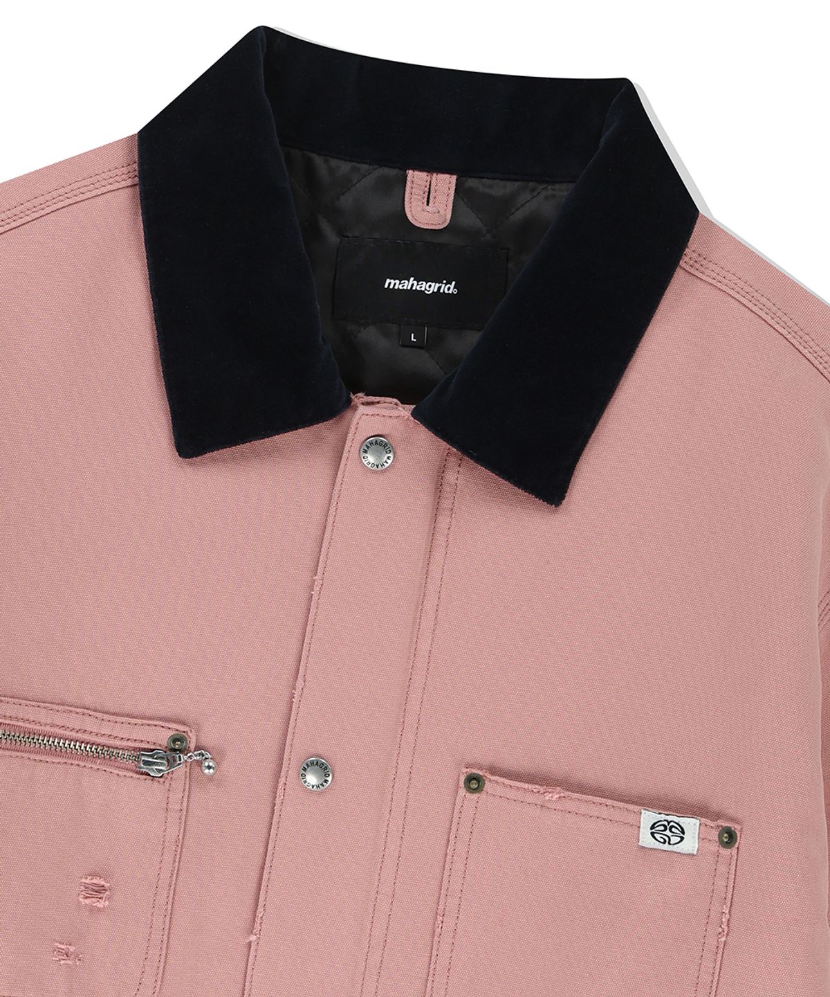 마하그리드(MAHAGRID) WASHED WORK JACKET PINK(MG2EFMJ210A)