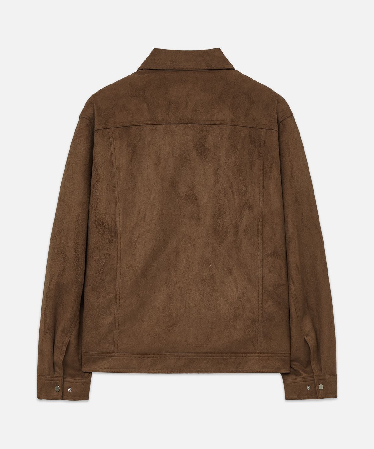 드로우핏(DRAW FIT) 스웨이드 패널 트러커 집업 자켓 [BROWN]