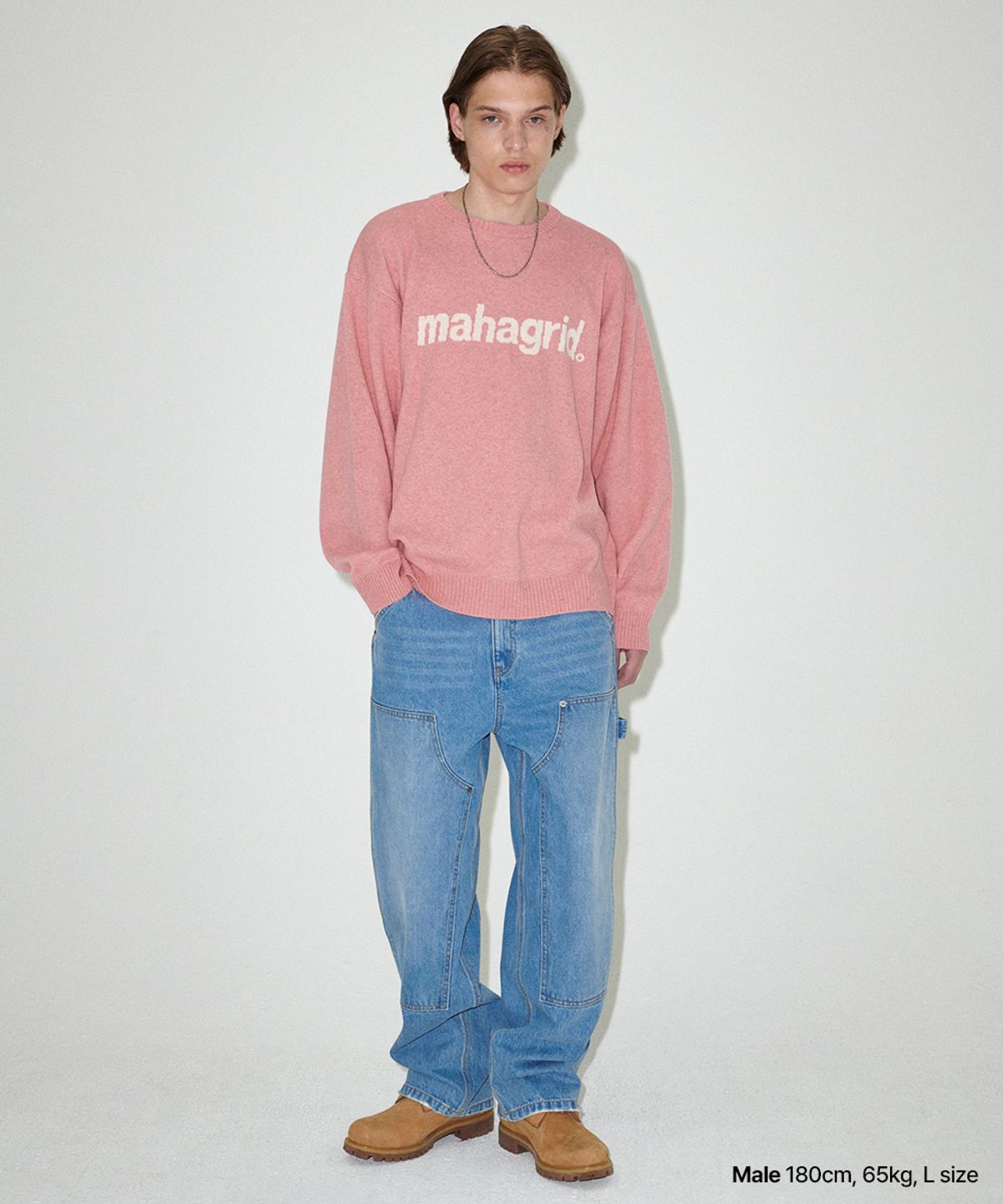 마하그리드(MAHAGRID) DOUBLE KNEE DENIM PANT BLUE(MG2EFMD112A)