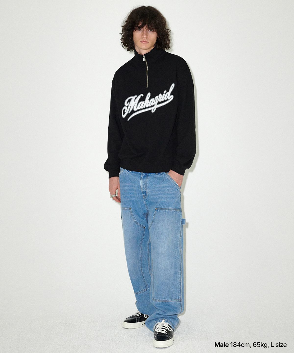 마하그리드(MAHAGRID) DOUBLE KNEE DENIM PANT BLUE(MG2EFMD112A)