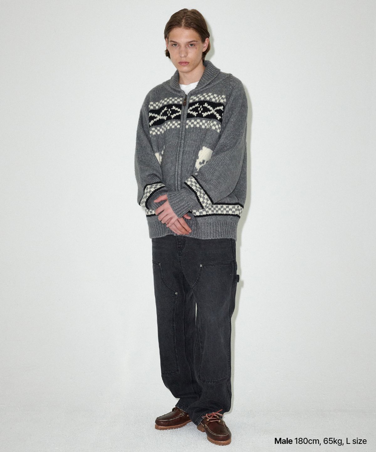 마하그리드(MAHAGRID) DOUBLE KNEE DENIM PANT BLACK(MG2EFMD112A)