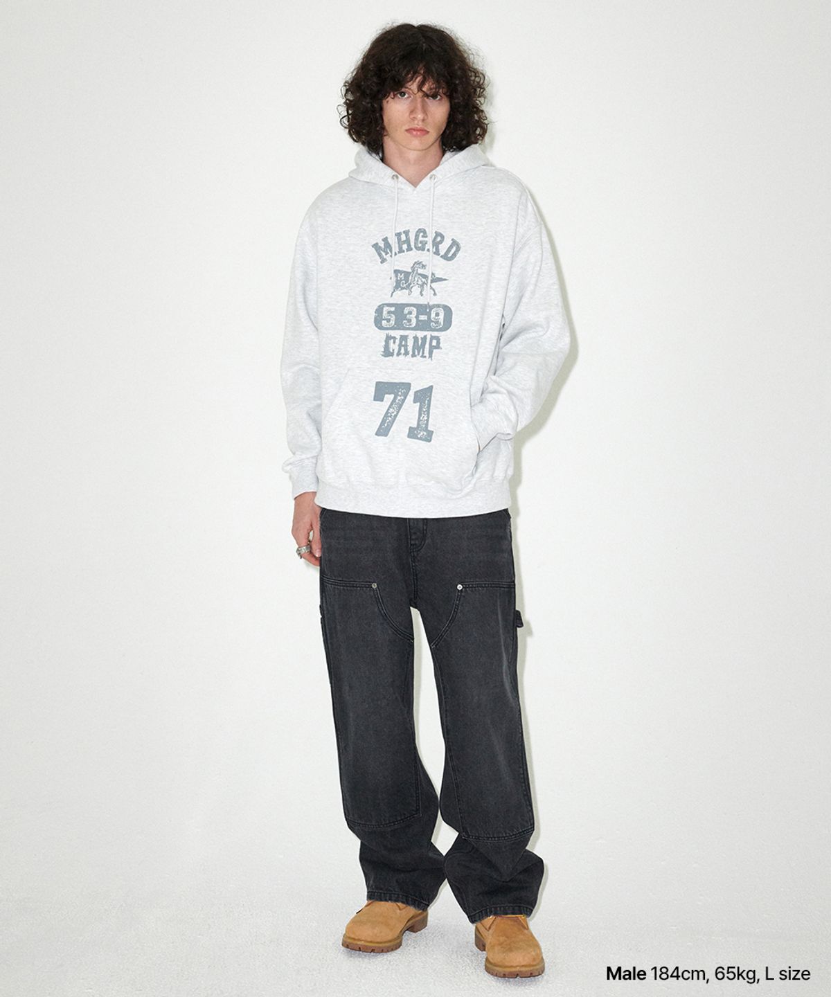 마하그리드(MAHAGRID) DOUBLE KNEE DENIM PANT BLACK(MG2EFMD112A)