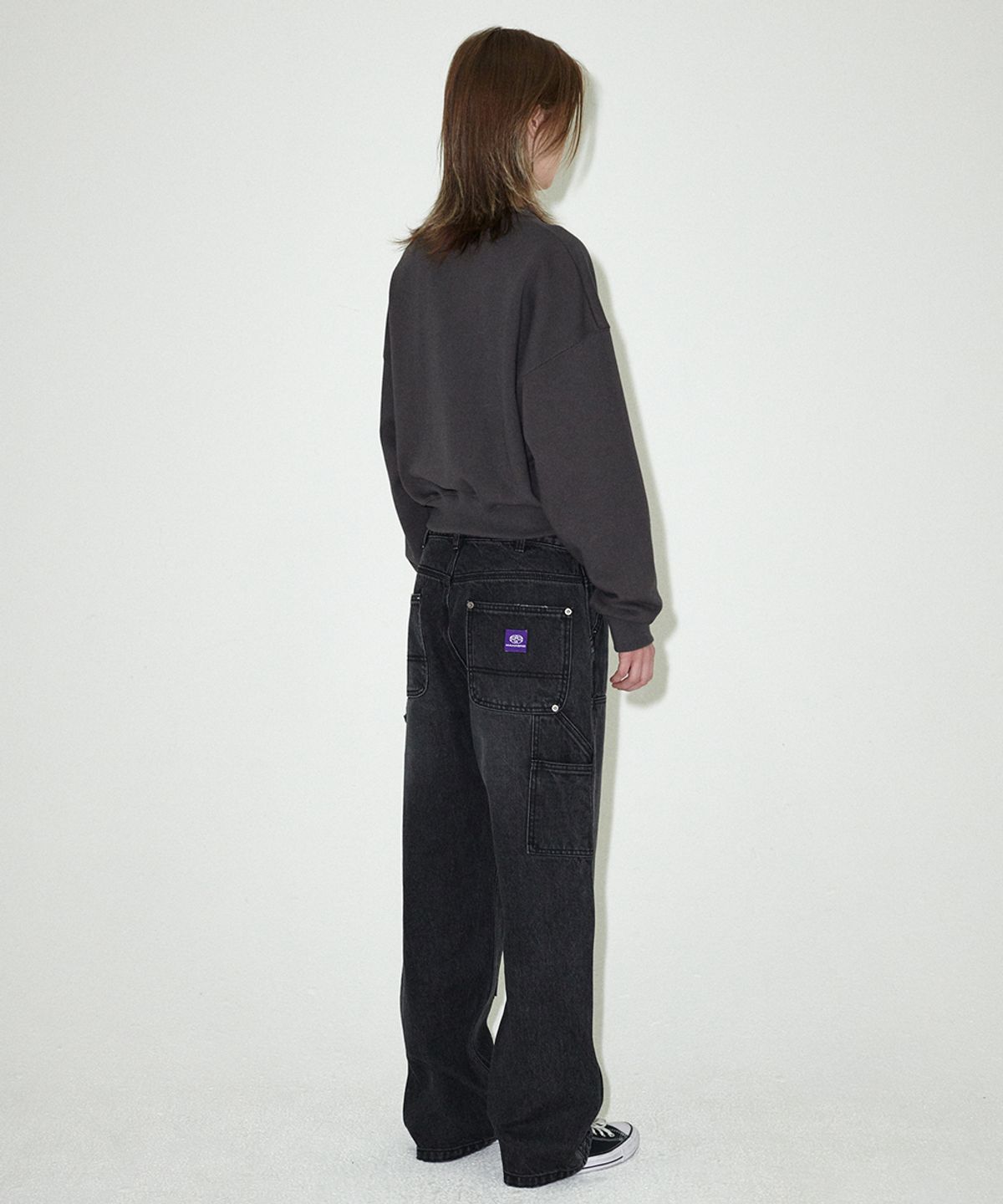 마하그리드(MAHAGRID) DOUBLE KNEE DENIM PANT BLACK(MG2EFMD112A)